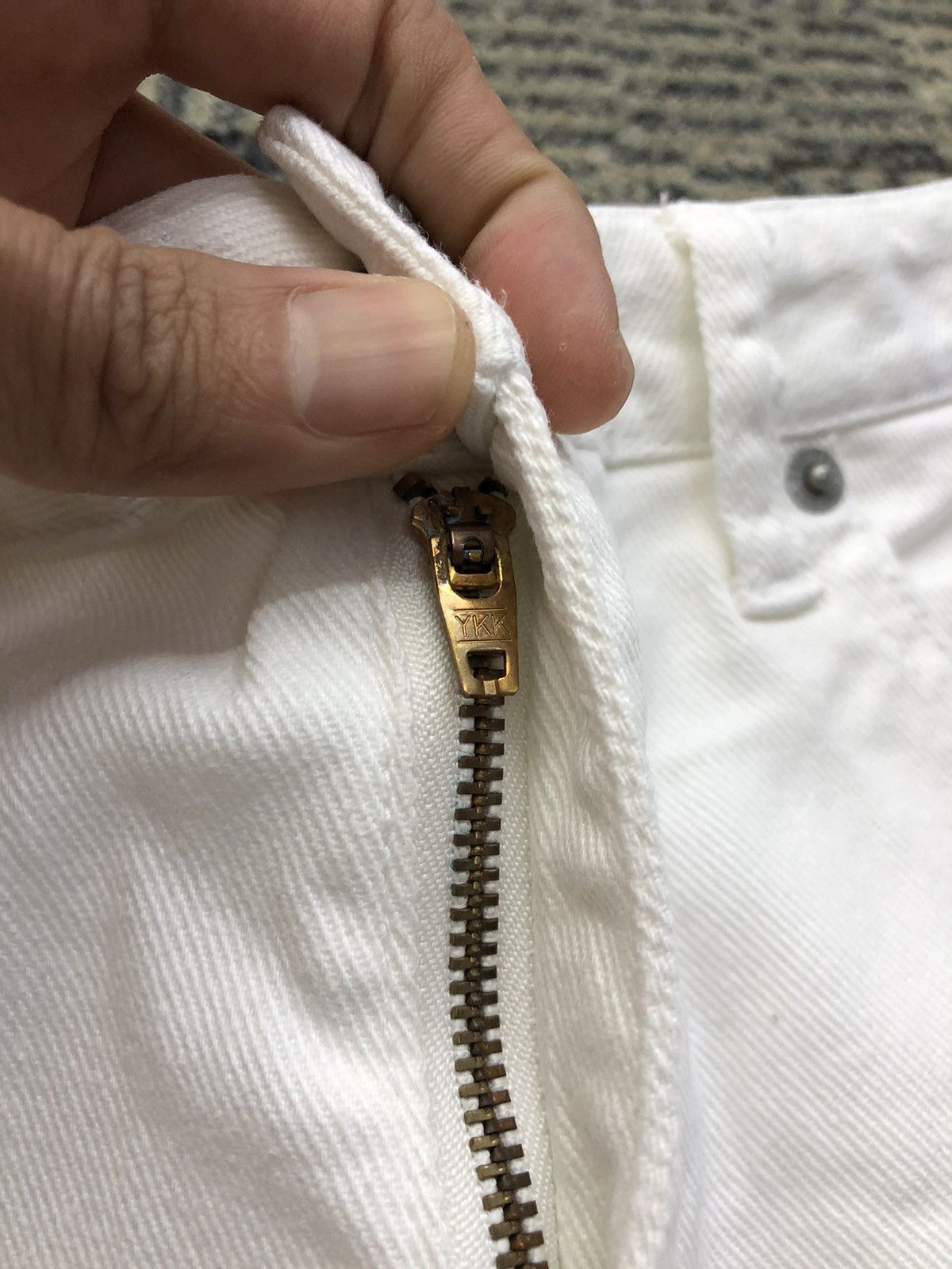 Japanese Brand Oririn Denim Multipocket Flared Bootcut Cargo White Pants Size US 28 / EU 44 - 7 Thumbnail