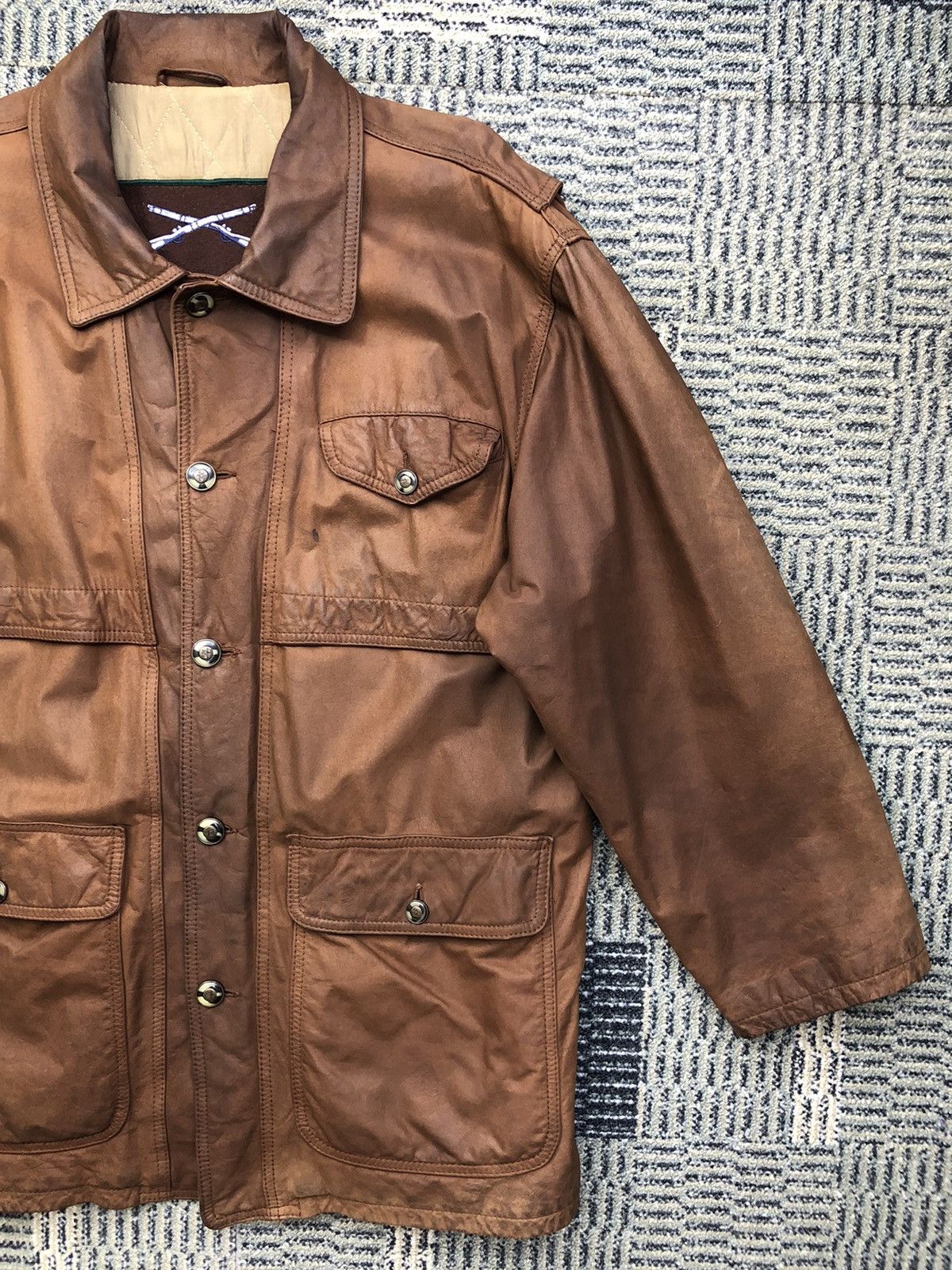 Leather Vintage Unknown Destination Cow Leather Parachute Jacket Size US L / EU 52-54 / 3 - 5 Thumbnail