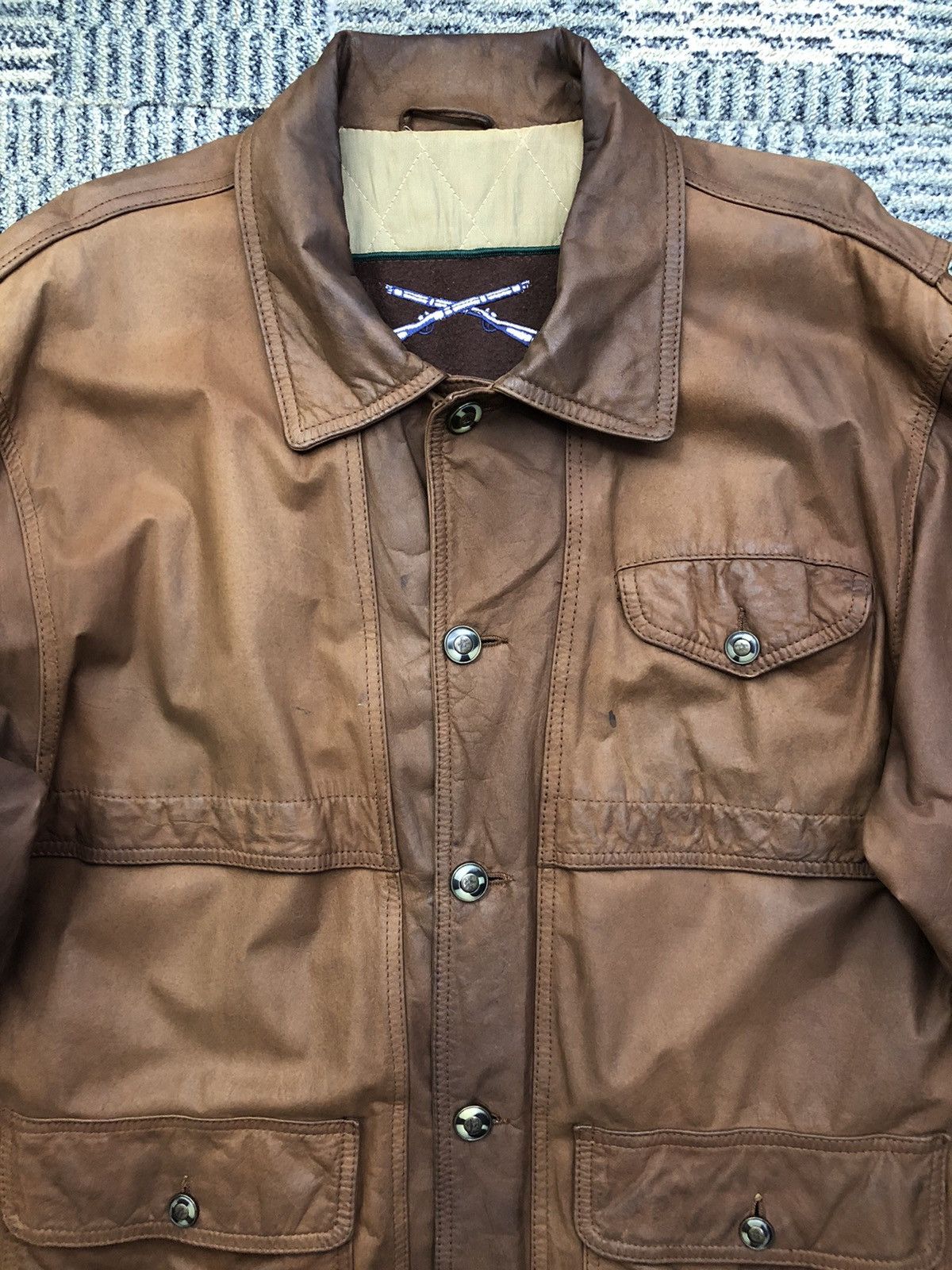 Leather Vintage Unknown Destination Cow Leather Parachute Jacket Size US L / EU 52-54 / 3 - 4 Thumbnail