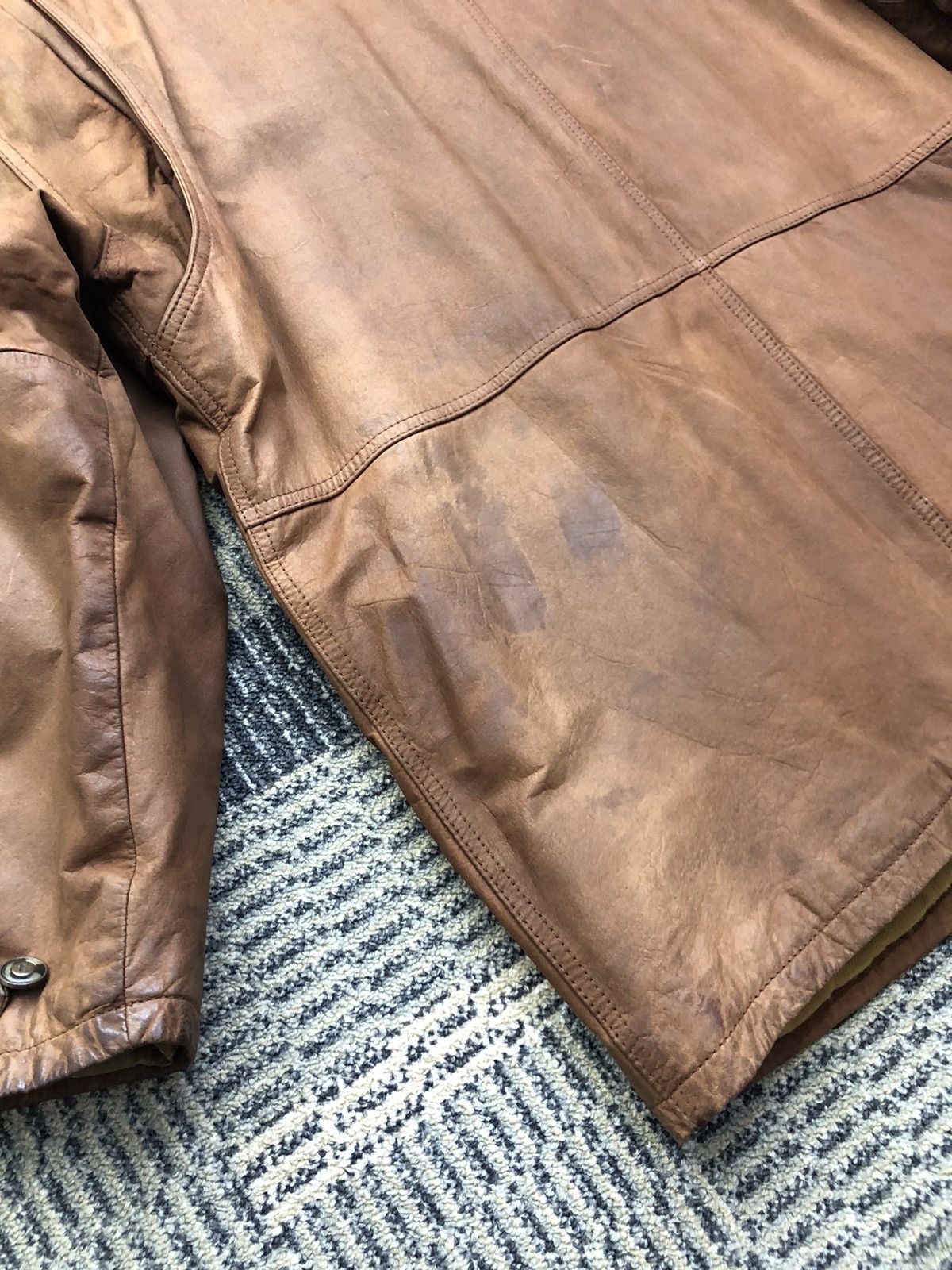 Leather Vintage Unknown Destination Cow Leather Parachute Jacket Size US L / EU 52-54 / 3 - 19 Thumbnail