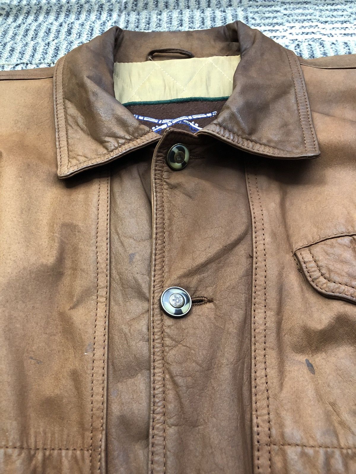 Leather Vintage Unknown Destination Cow Leather Parachute Jacket Size US L / EU 52-54 / 3 - 10 Thumbnail