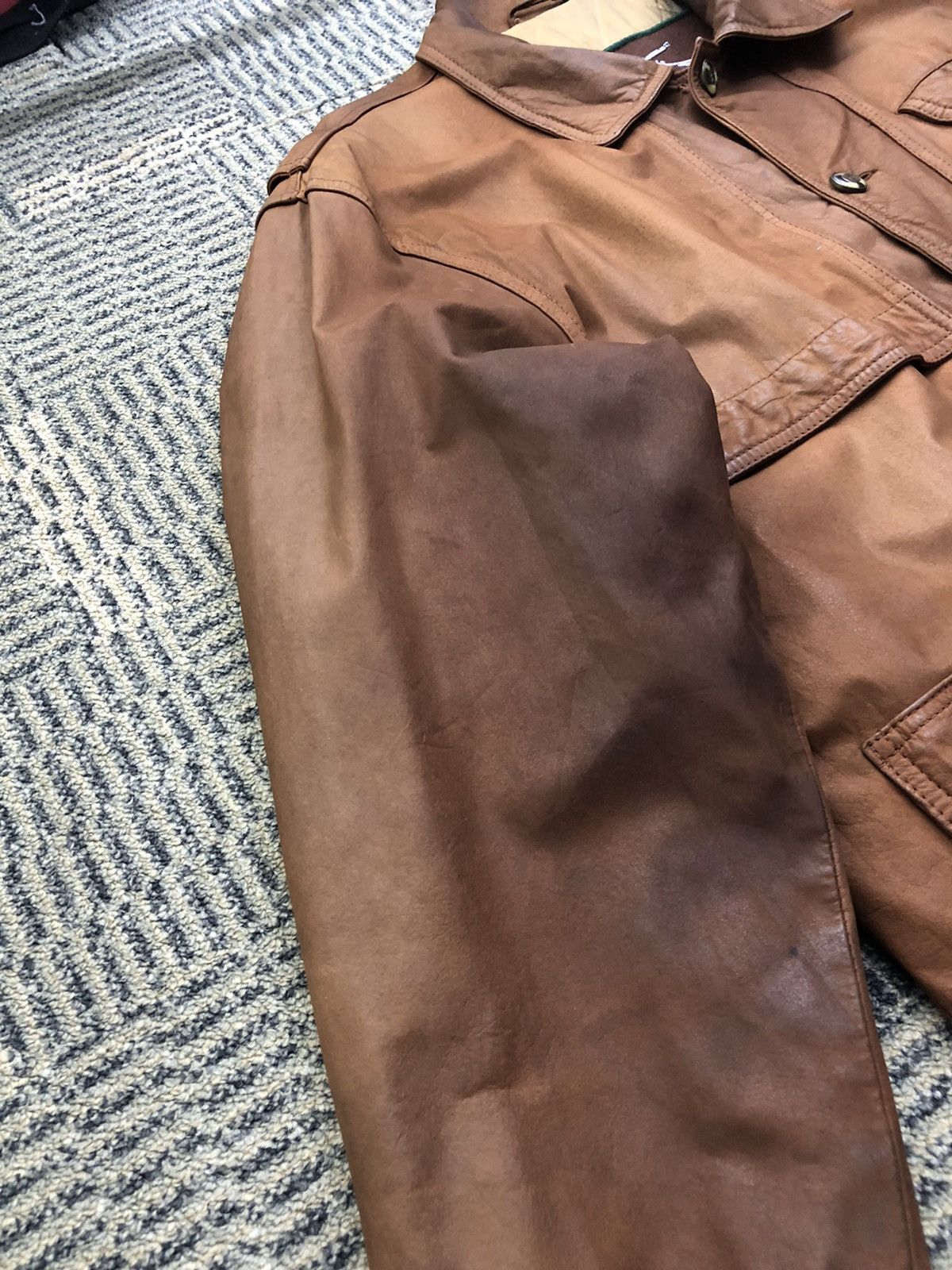 Leather Vintage Unknown Destination Cow Leather Parachute Jacket Size US L / EU 52-54 / 3 - 8 Thumbnail
