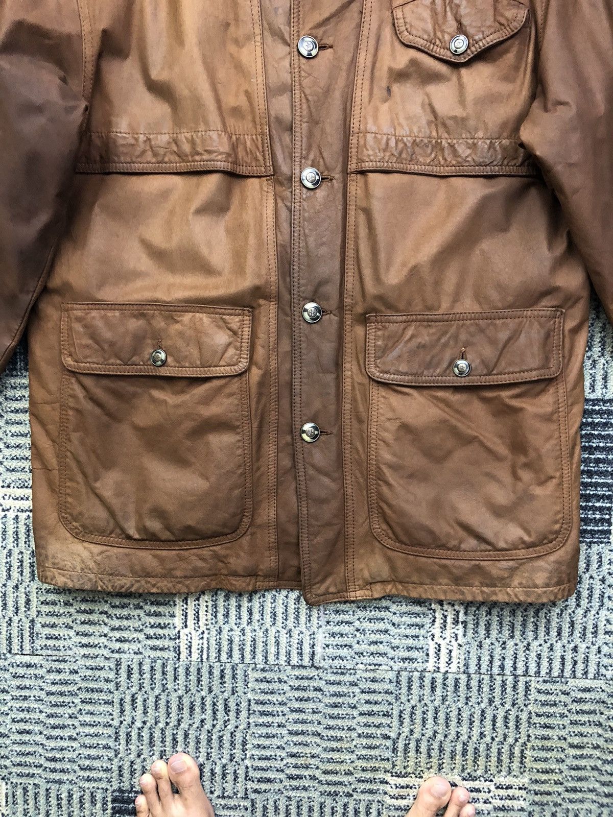 Leather Vintage Unknown Destination Cow Leather Parachute Jacket Size US L / EU 52-54 / 3 - 7 Thumbnail