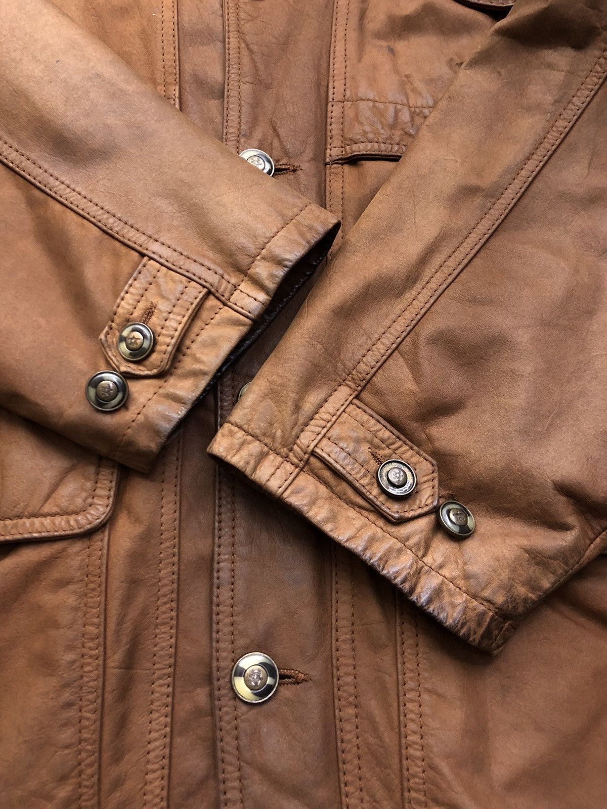 Leather Vintage Unknown Destination Cow Leather Parachute Jacket Size US L / EU 52-54 / 3 - 11 Thumbnail