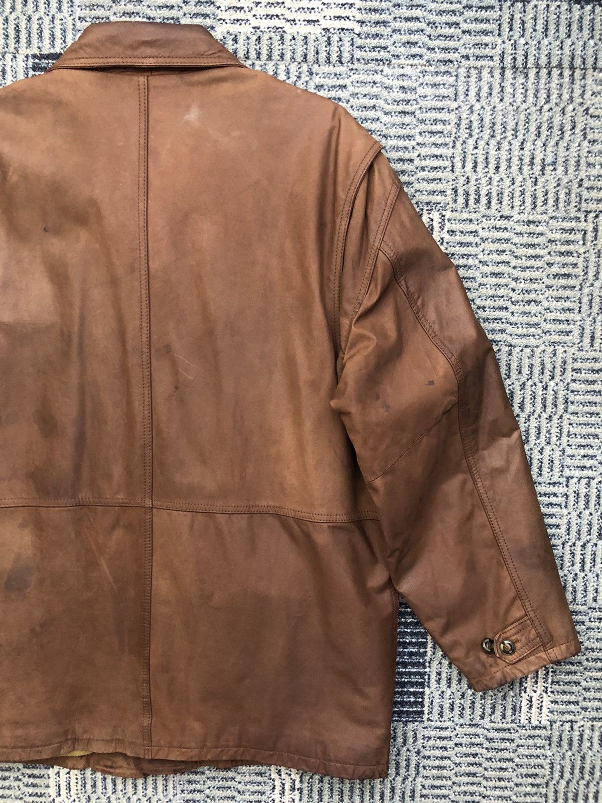 Leather Vintage Unknown Destination Cow Leather Parachute Jacket Size US L / EU 52-54 / 3 - 13 Thumbnail