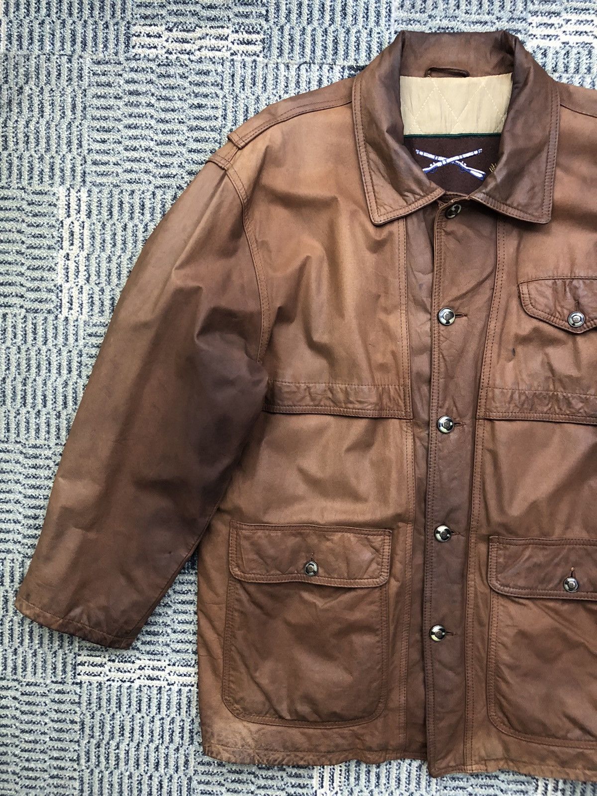 Leather Vintage Unknown Destination Cow Leather Parachute Jacket Size US L / EU 52-54 / 3 - 6 Thumbnail