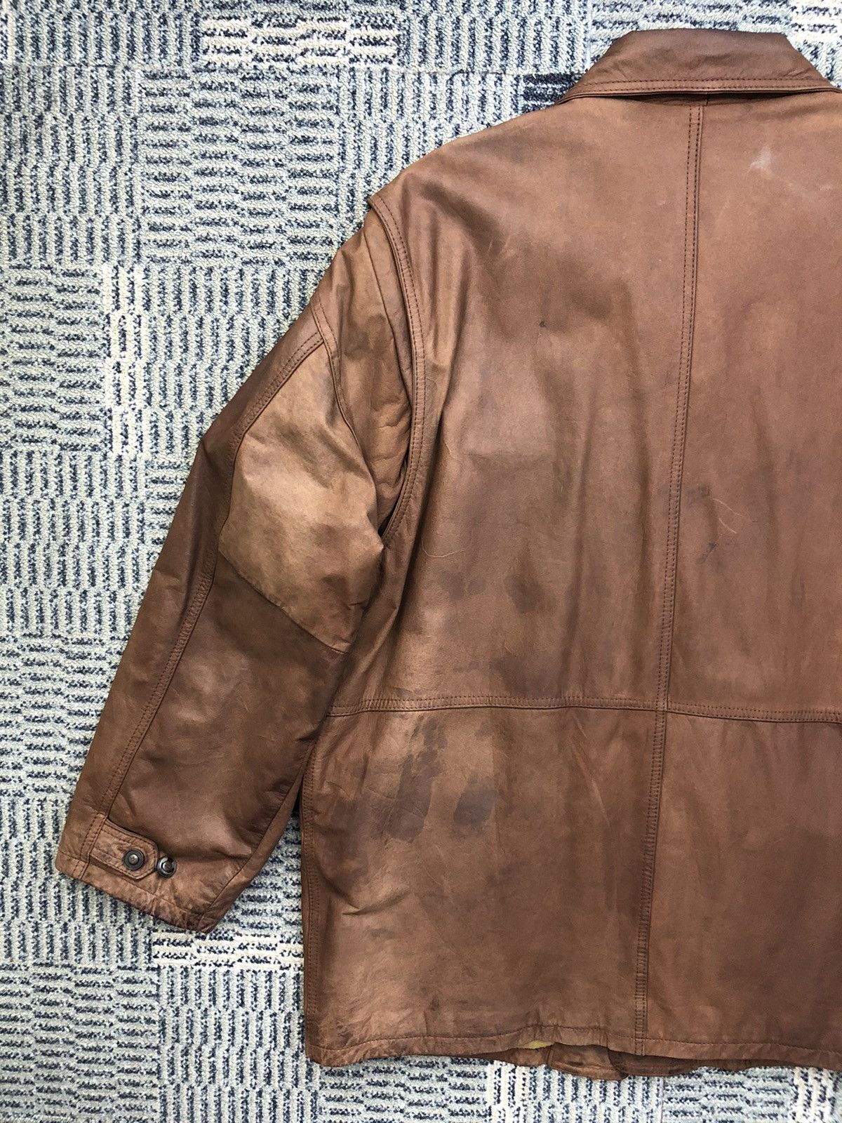 Leather Vintage Unknown Destination Cow Leather Parachute Jacket Size US L / EU 52-54 / 3 - 12 Thumbnail