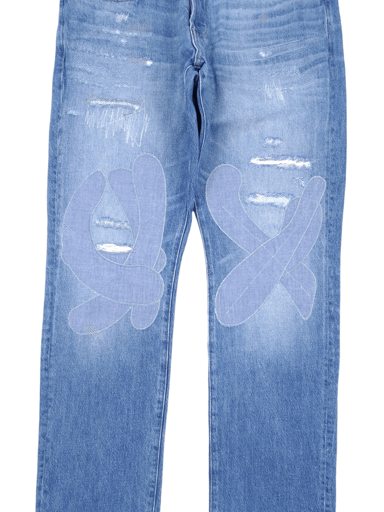 G-Star 💎 G-star 33/32 Straight Tapered Tape Blue Custom Jeans Size US 33 - 4 Thumbnail