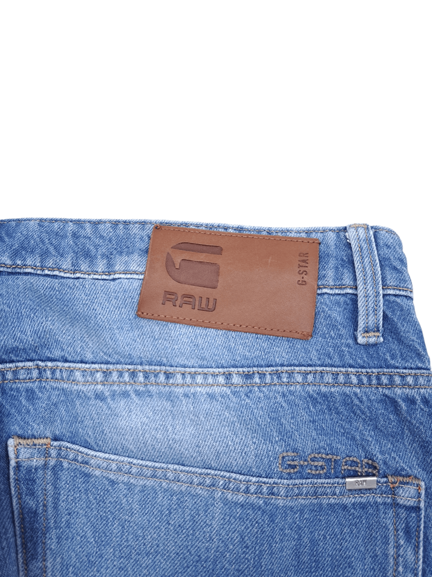 G-Star 💎 G-star 33/32 Straight Tapered Tape Blue Custom Jeans Size US 33 - 8 Thumbnail