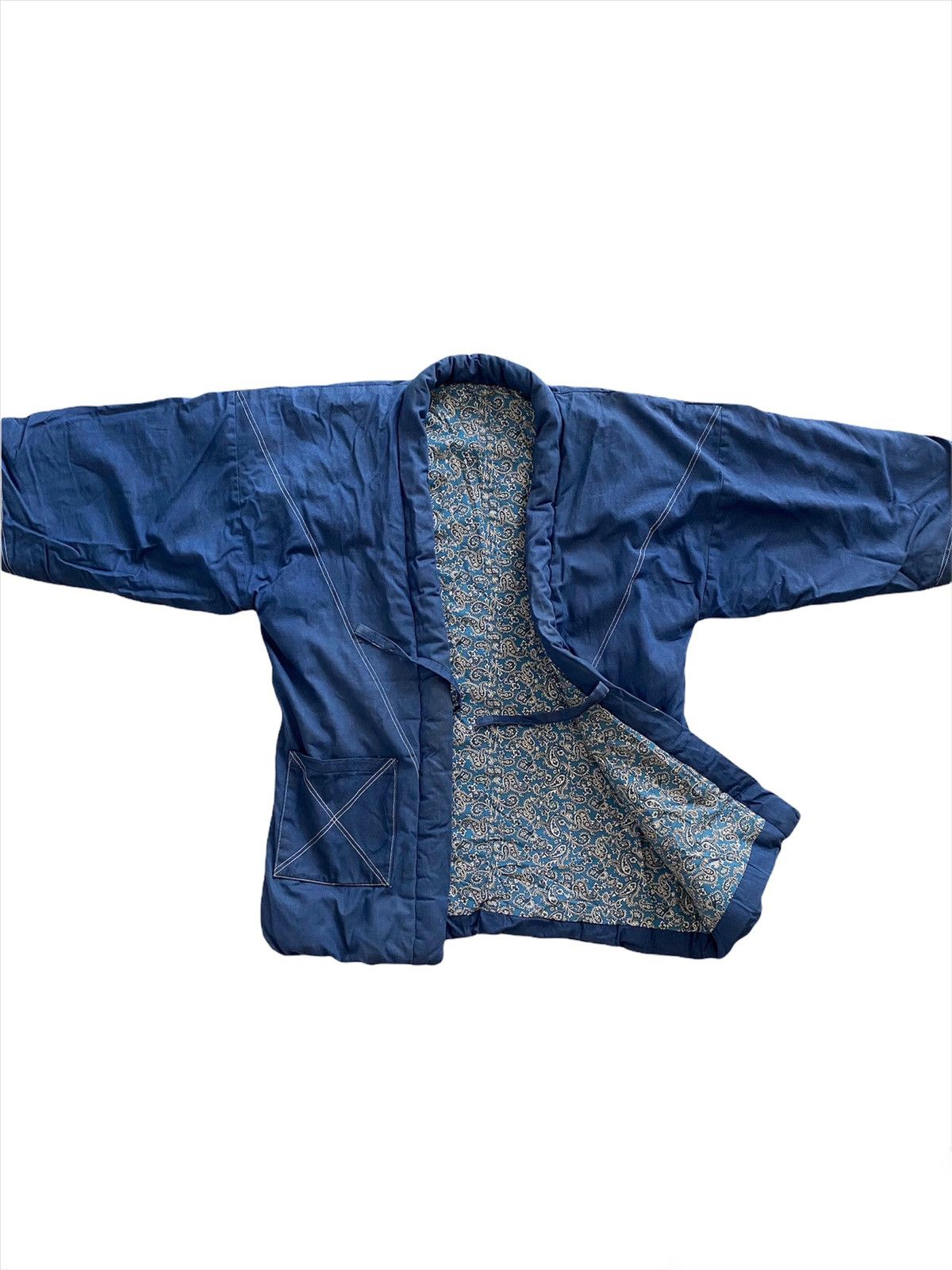 Blue Blue Japan × Japanese Brand Vintage🇯🇵Dyen kimono Japan Indigo style Visvim kapital design Size US L / EU 52-54 / 3 - 3 Thumbnail
