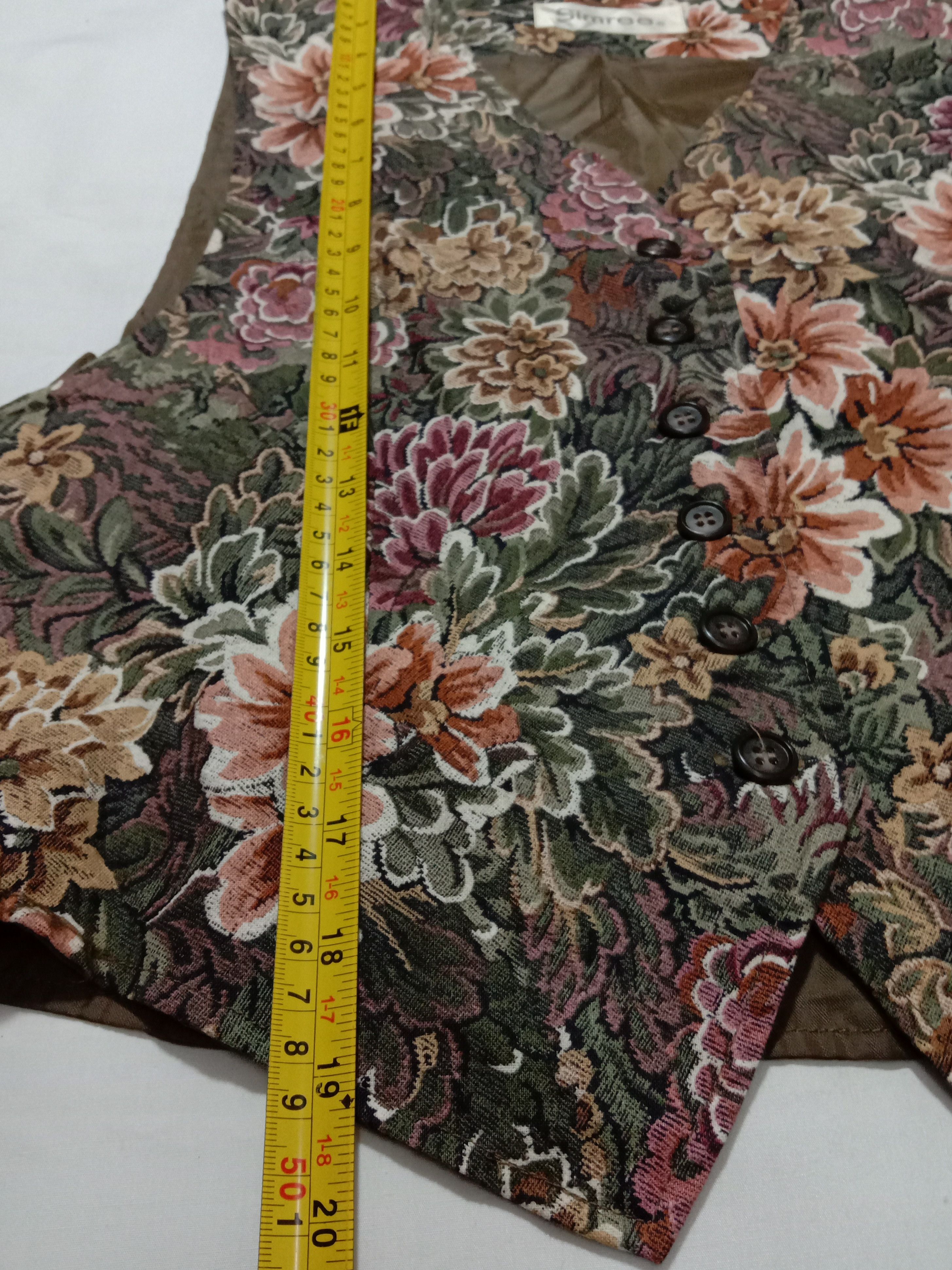 Designer Rare Simree Vest Brown Color Floral Design Size XS / US 0-2 / IT 36-38 - 4 Thumbnail