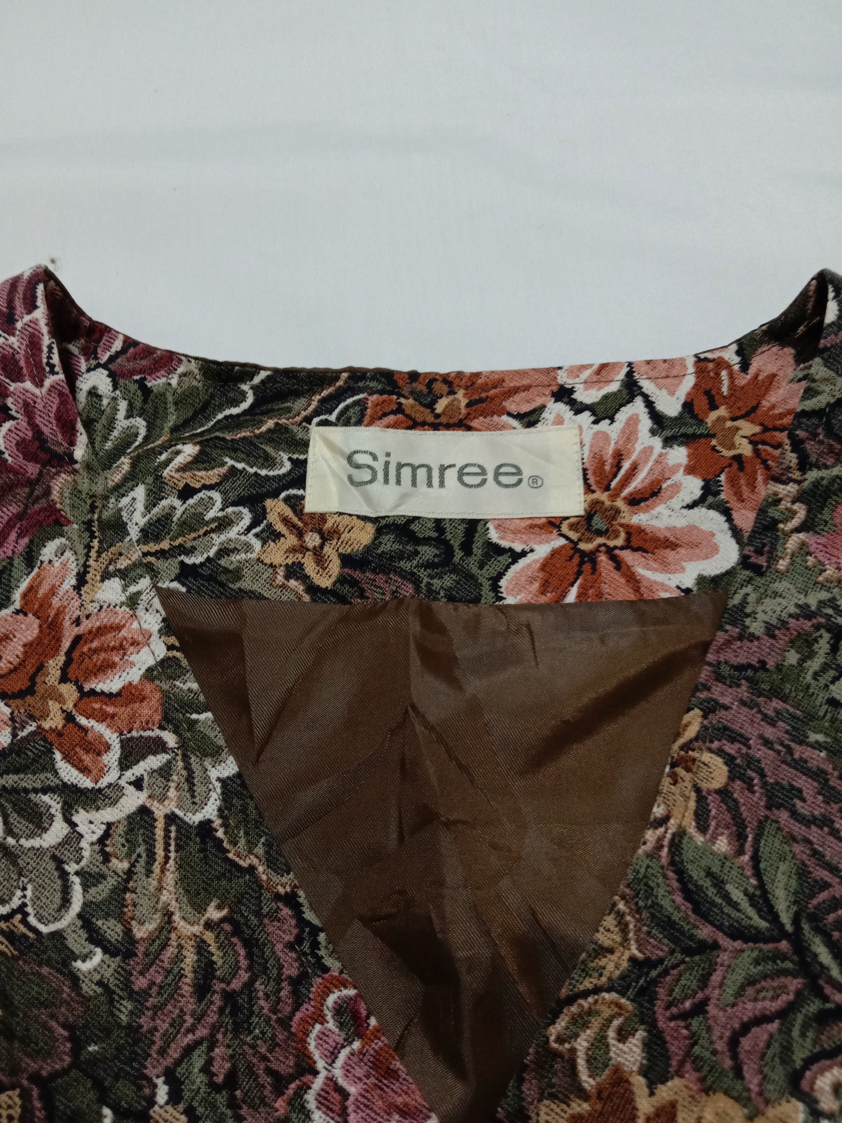 Designer Rare Simree Vest Brown Color Floral Design Size XS / US 0-2 / IT 36-38 - 2 Thumbnail