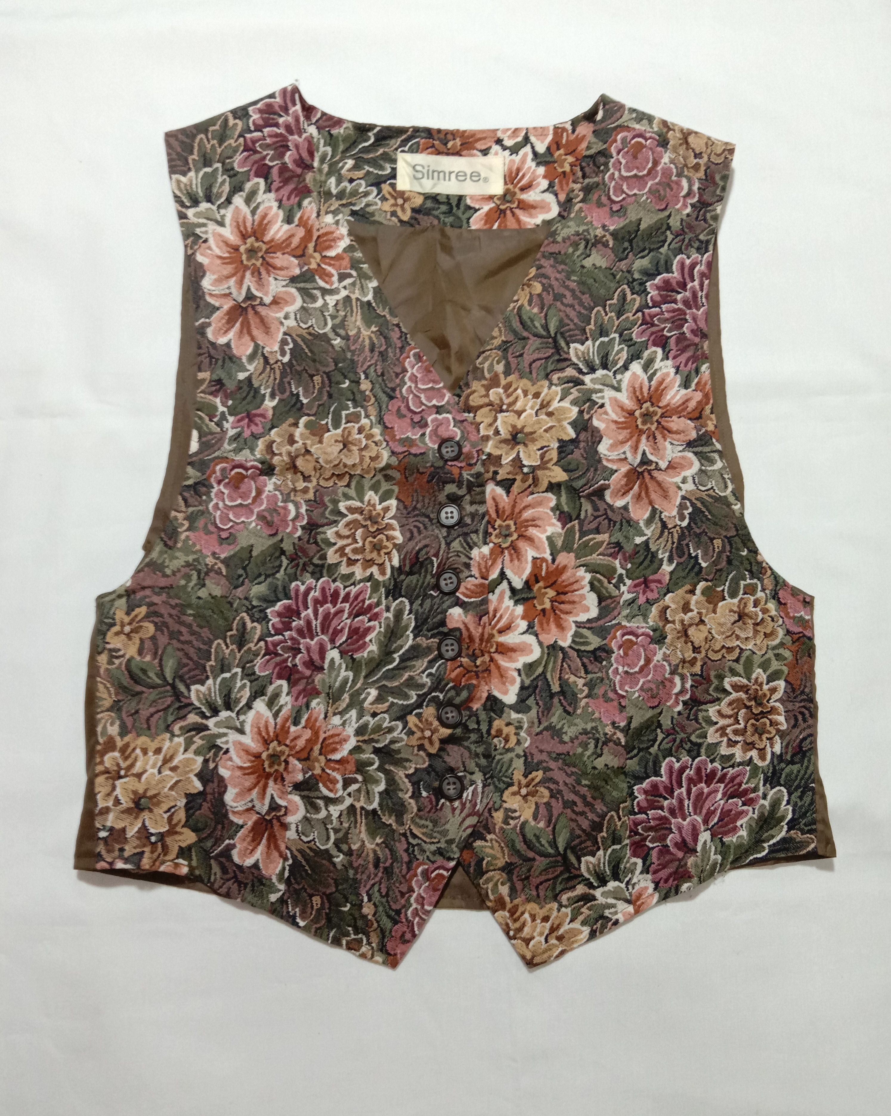 Rare Simree Vest Brown Color Floral Design