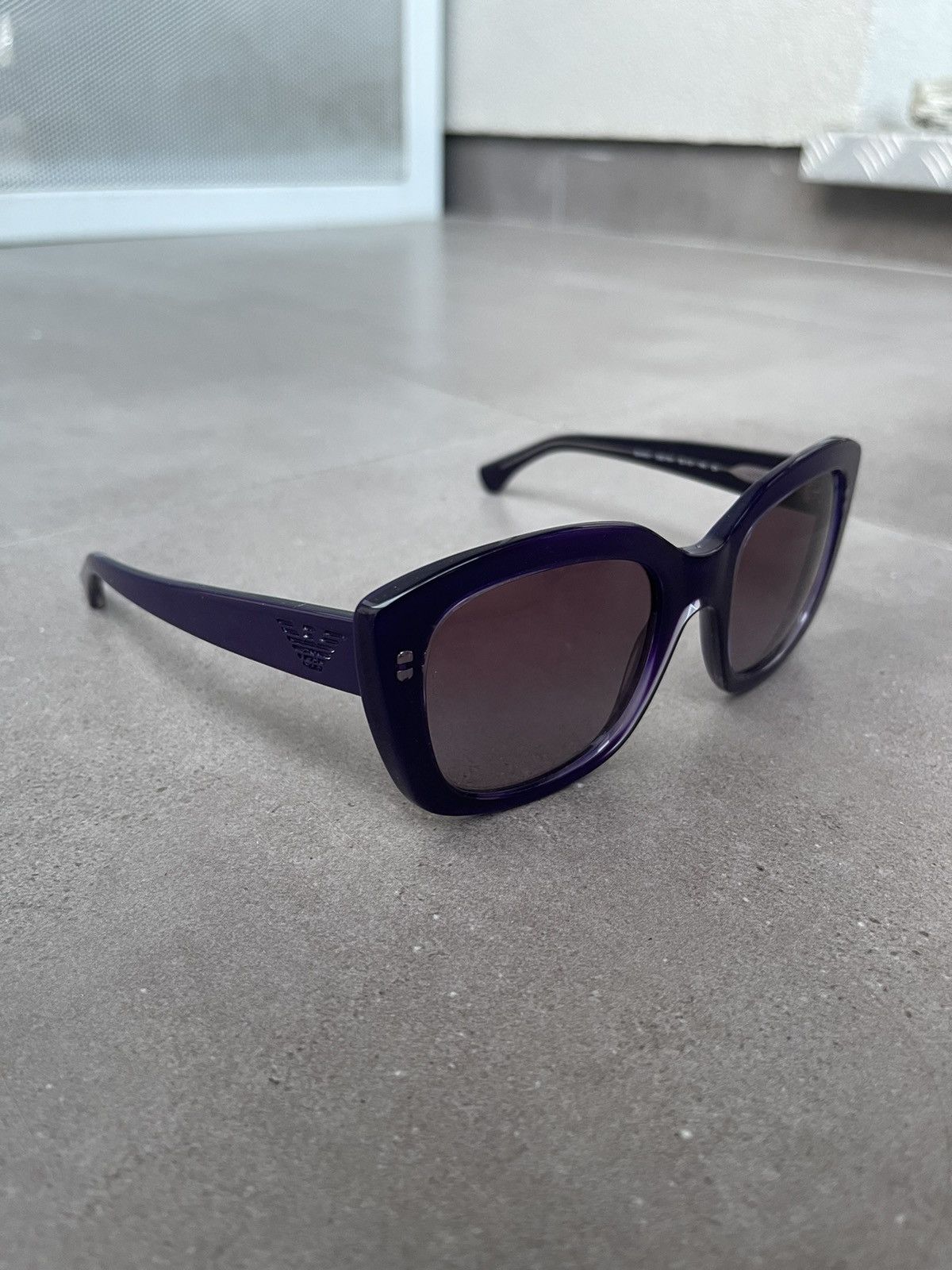 Emporio Armani Emporio Armani EA4031 5221/8H Dark Violet Sunglasses Size ONE SIZE - 4 Thumbnail