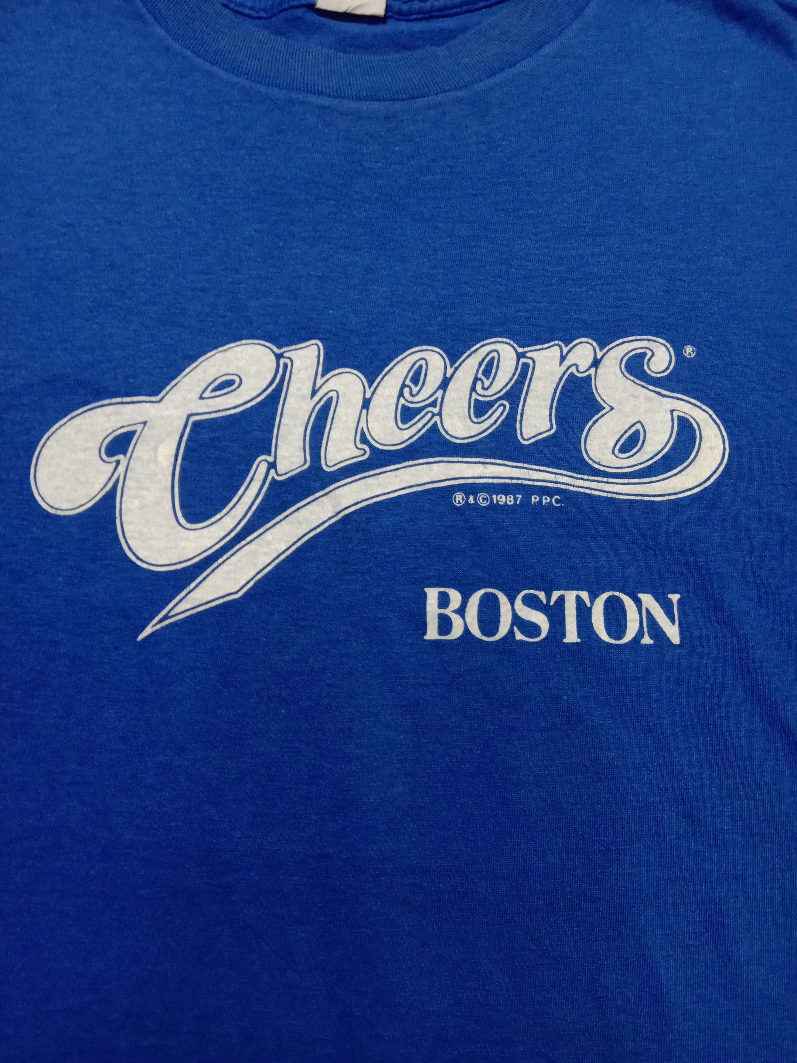Vintage Vintage 80s 1987 CHEERS Boston Tee By Ched Single Stitch Size US M / EU 48-50 / 2 - 1 Thumbnail