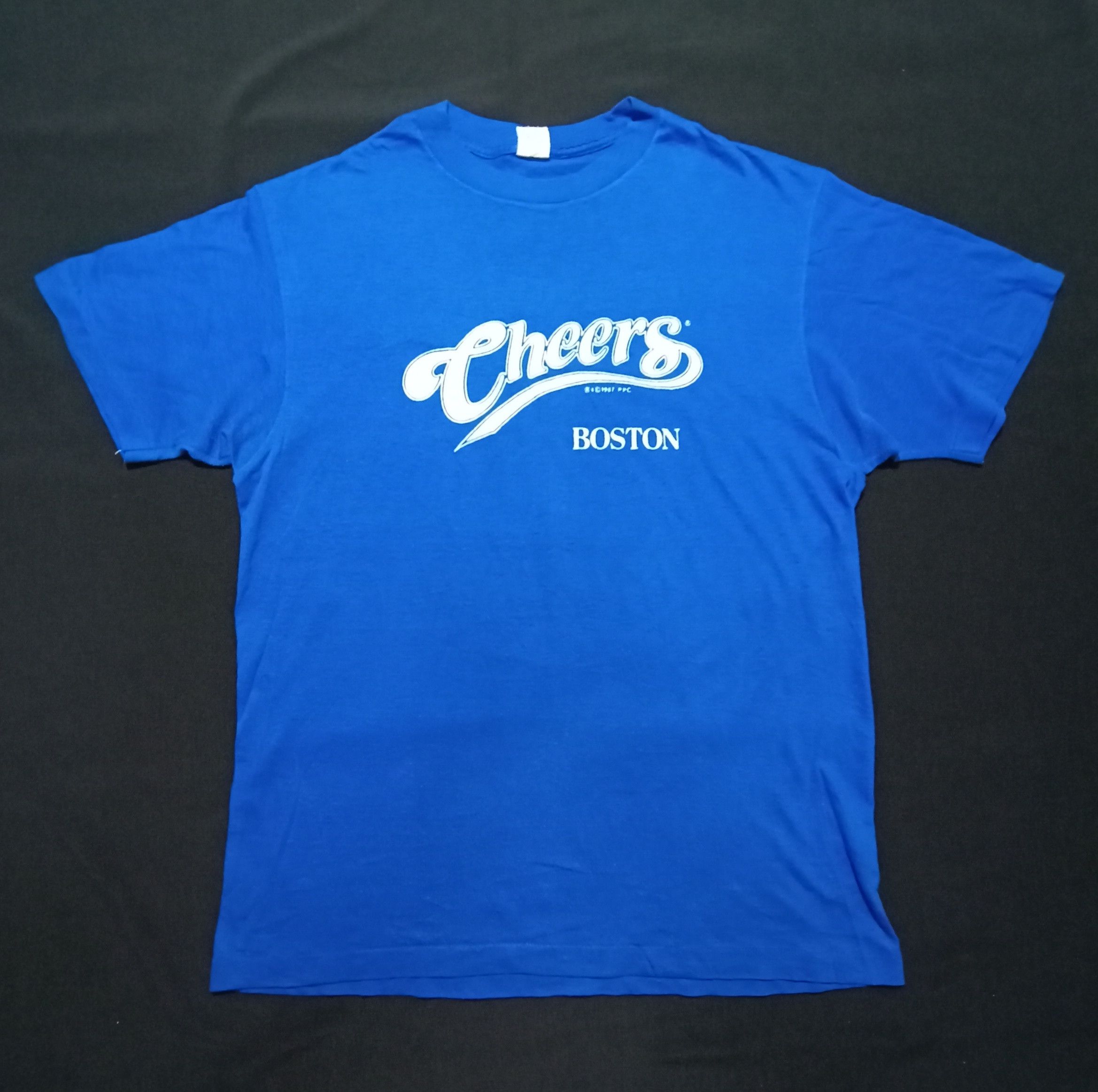 Vintage Vintage 80s 1987 CHEERS Boston Tee By Ched Single Stitch Size US M / EU 48-50 / 2 - 2 Thumbnail