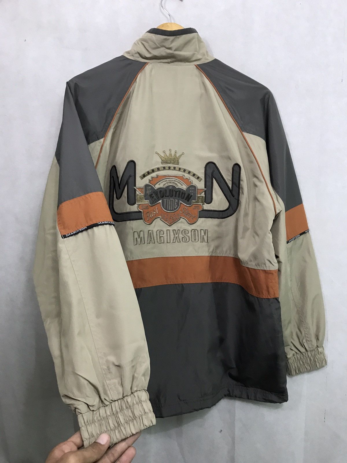 Japanese Brand MAGIXSON EVOLUTION TIME BIGLOGO LIGHT JACKET Size US L / EU 52-54 / 3 - 6 Thumbnail