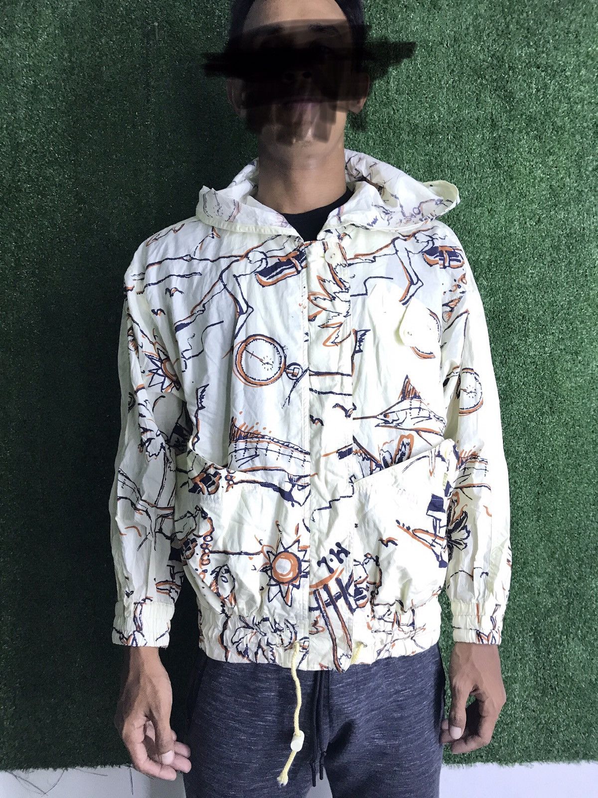 Designer RARE JAPANESE DESIGNER BRAND HENRI LUCCHAPUIS OVER PRINT Size US S / EU 44-46 / 1 - 1 Thumbnail