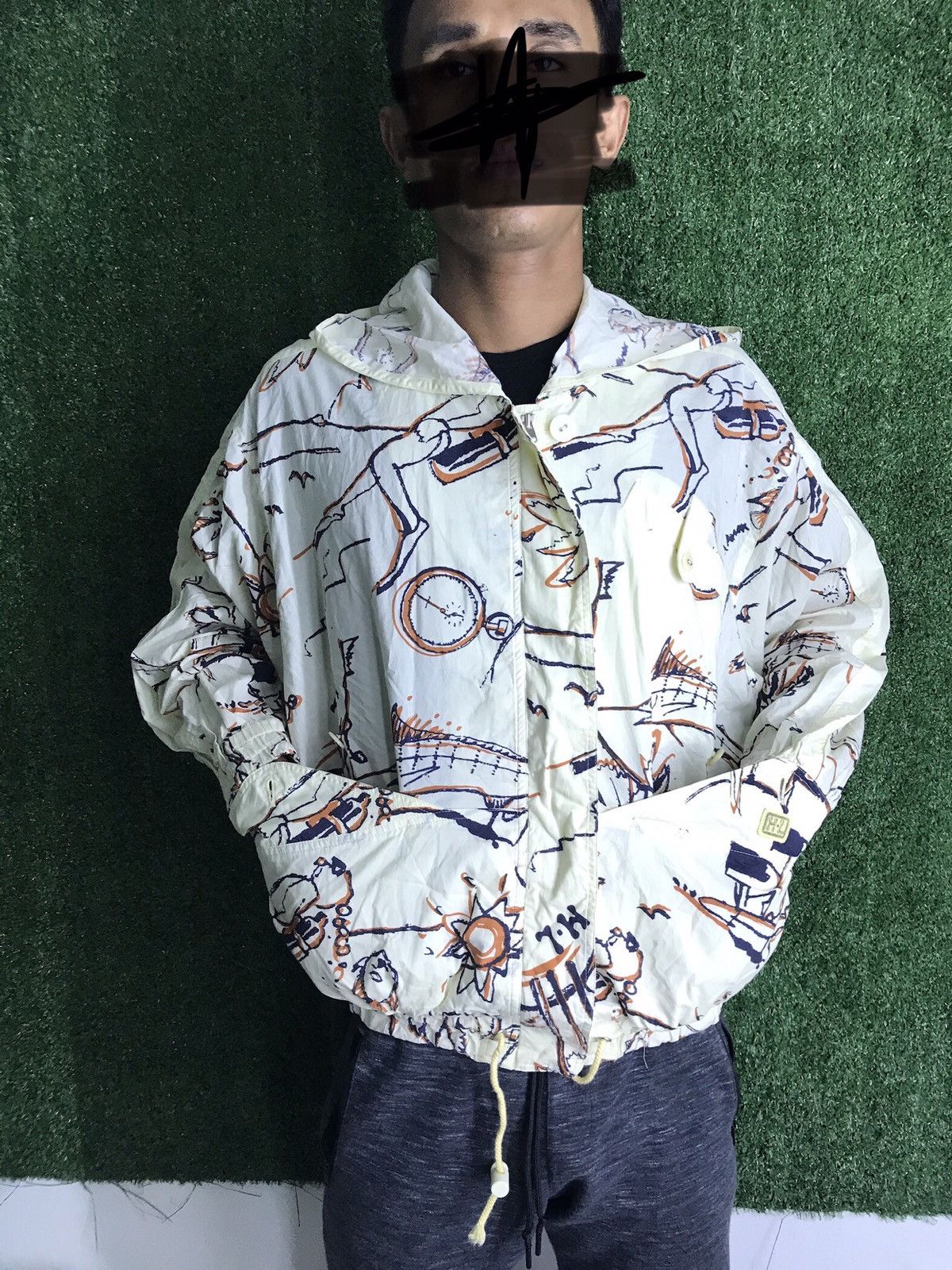 Designer RARE JAPANESE DESIGNER BRAND HENRI LUCCHAPUIS OVER PRINT Size US S / EU 44-46 / 1 - 5 Thumbnail