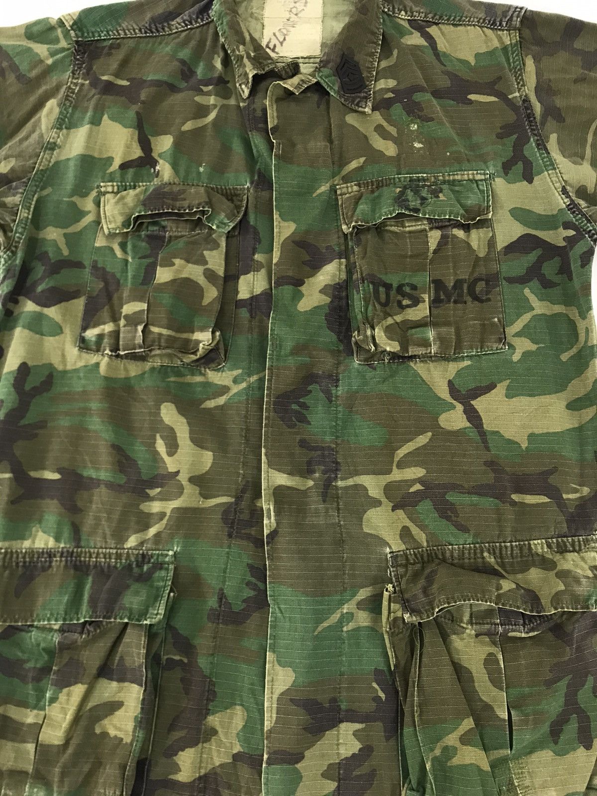 Vintage US Military USMC Uniform Button Up Multi Pockets Size US L / EU 52-54 / 3 - 3 Thumbnail