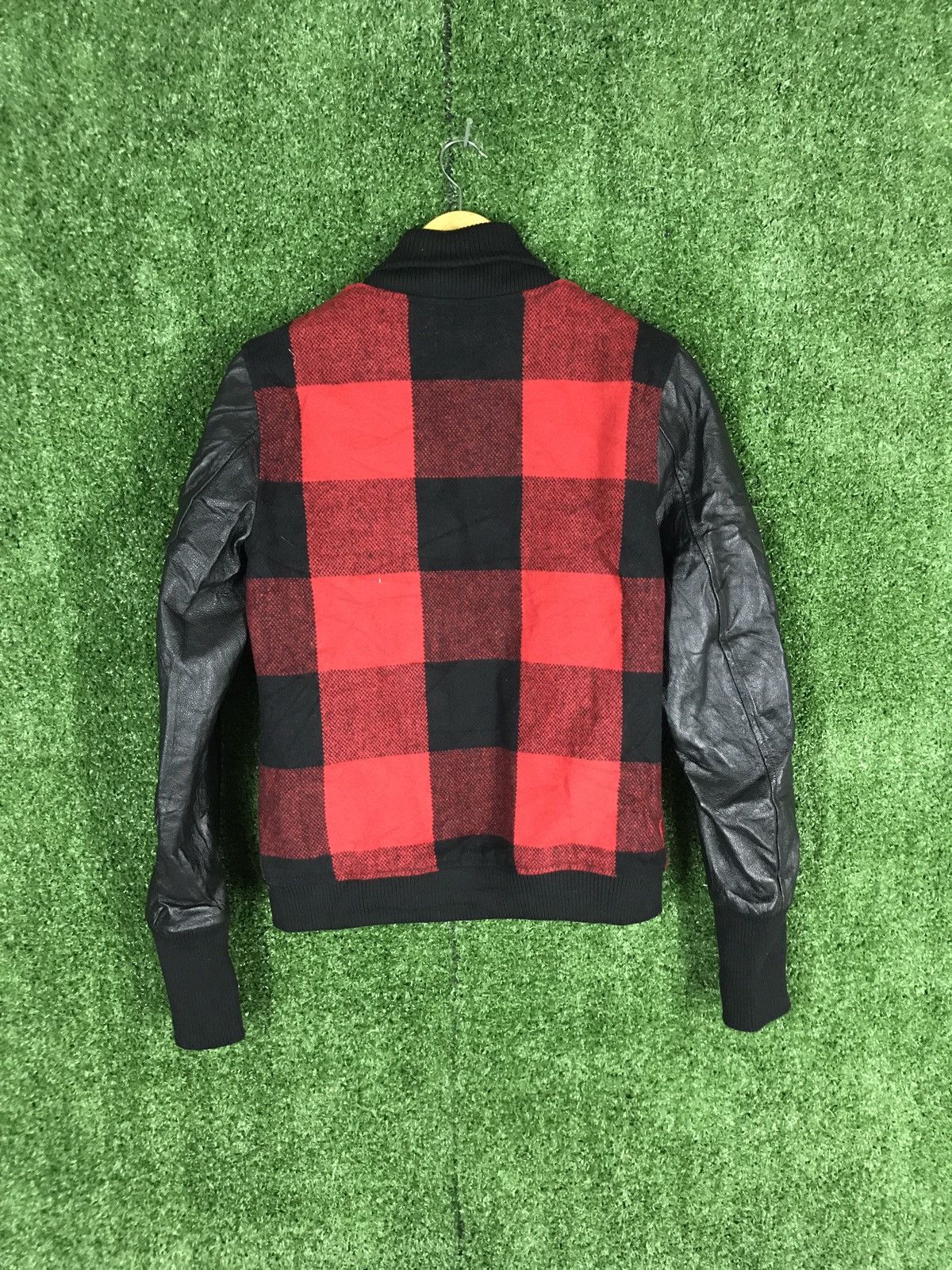 Japanese Brand LEGENDA LEATHER SLEEVE BOMBER STYLE JACKET Size US S / EU 44-46 / 1 - 7 Thumbnail