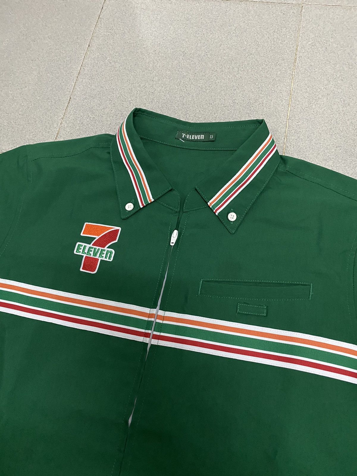 Japanese Brand × Vintage Vintage 7 Eleven Uniform Workers Zipper Shirt Size US M / EU 48-50 / 2 - 11 Thumbnail