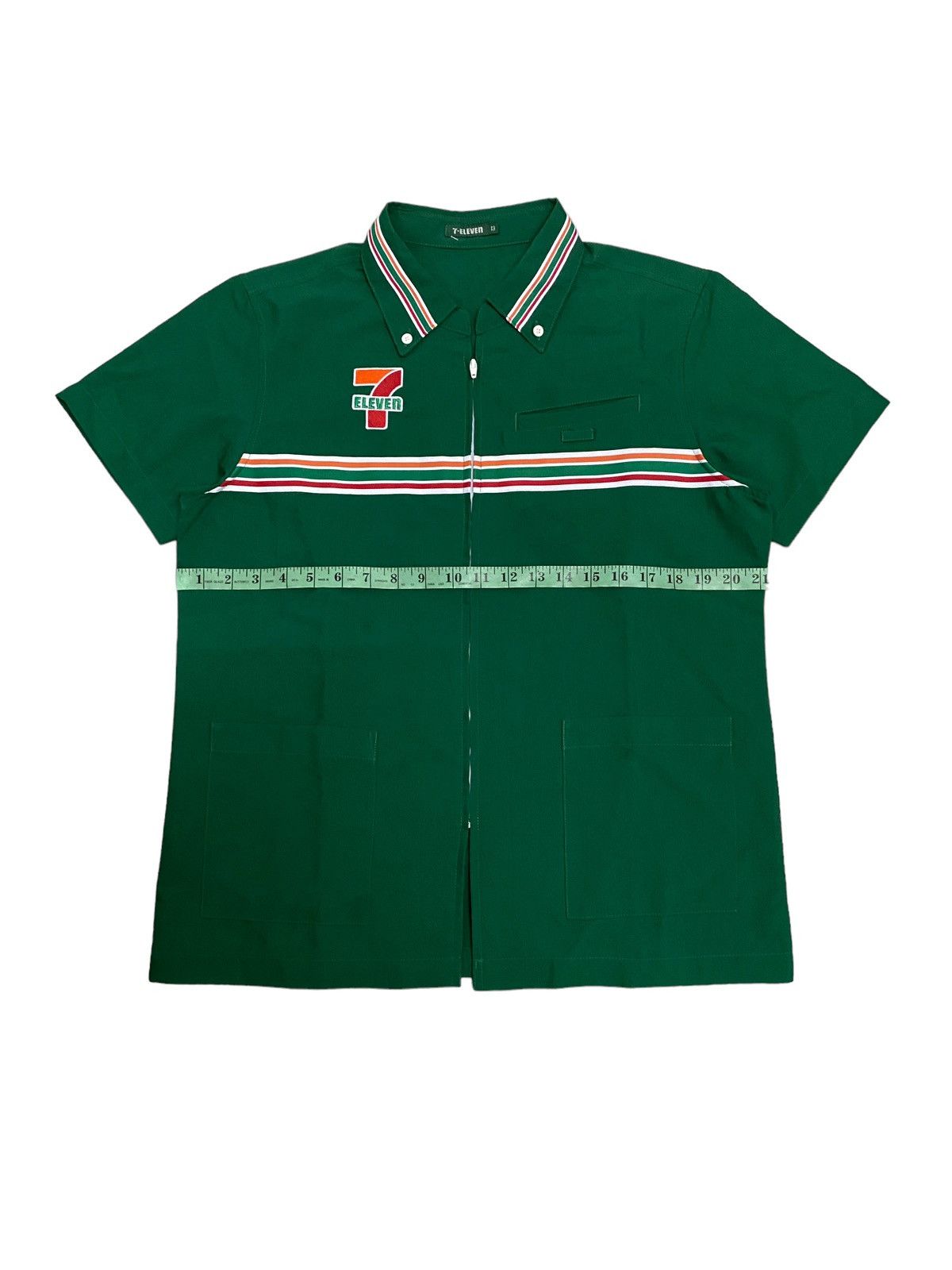 Japanese Brand × Vintage Vintage 7 Eleven Uniform Workers Zipper Shirt Size US M / EU 48-50 / 2 - 9 Thumbnail
