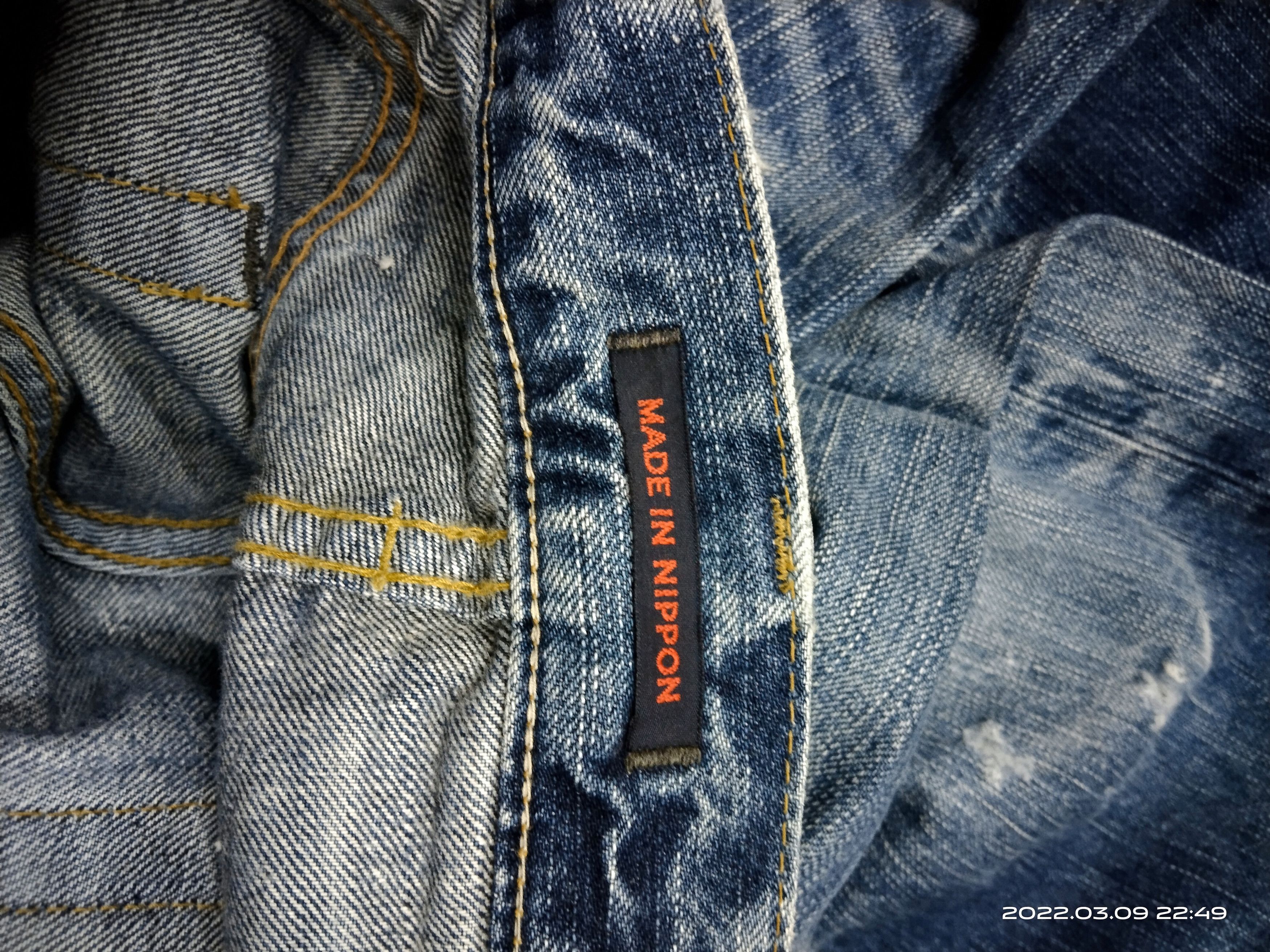 Japanese Brand FLARE🔥MADE IN NIPPON BLUE WAY WASHED BLUE DISTRESSED Size US 29 - 6 Thumbnail
