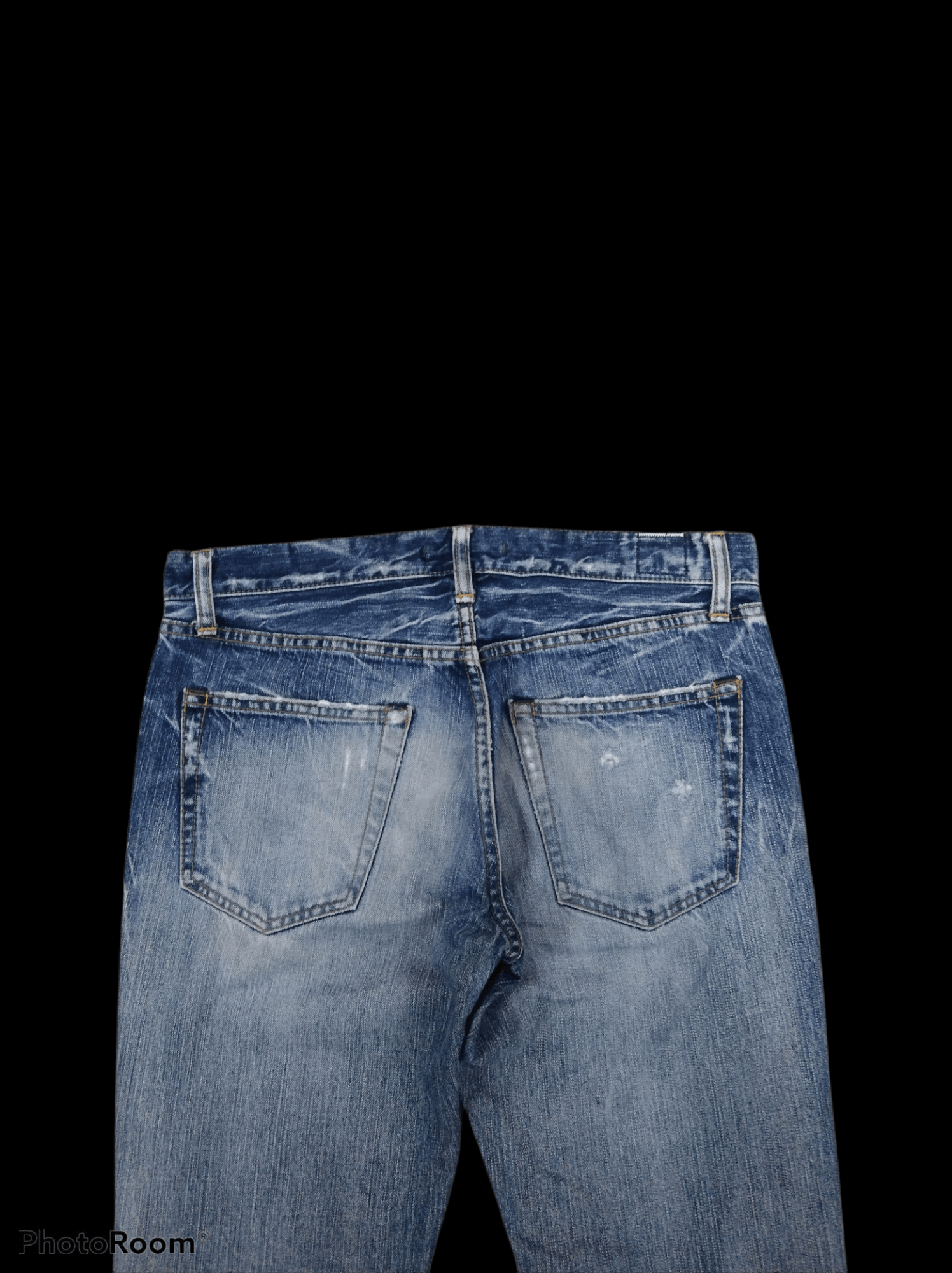 Japanese Brand FLARE🔥MADE IN NIPPON BLUE WAY WASHED BLUE DISTRESSED Size US 29 - 4 Thumbnail