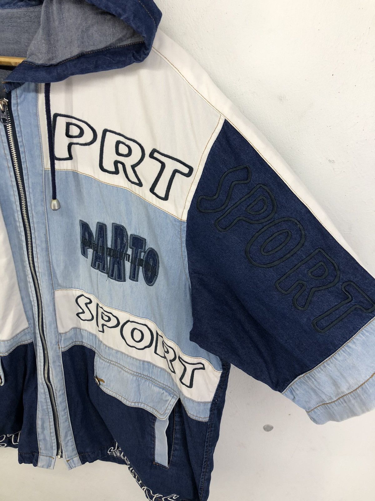 Vintage Vintage Parto Sport Embroidery Spellout Hooded Jacket Size US XL / EU 56 / 4 - 5 Thumbnail