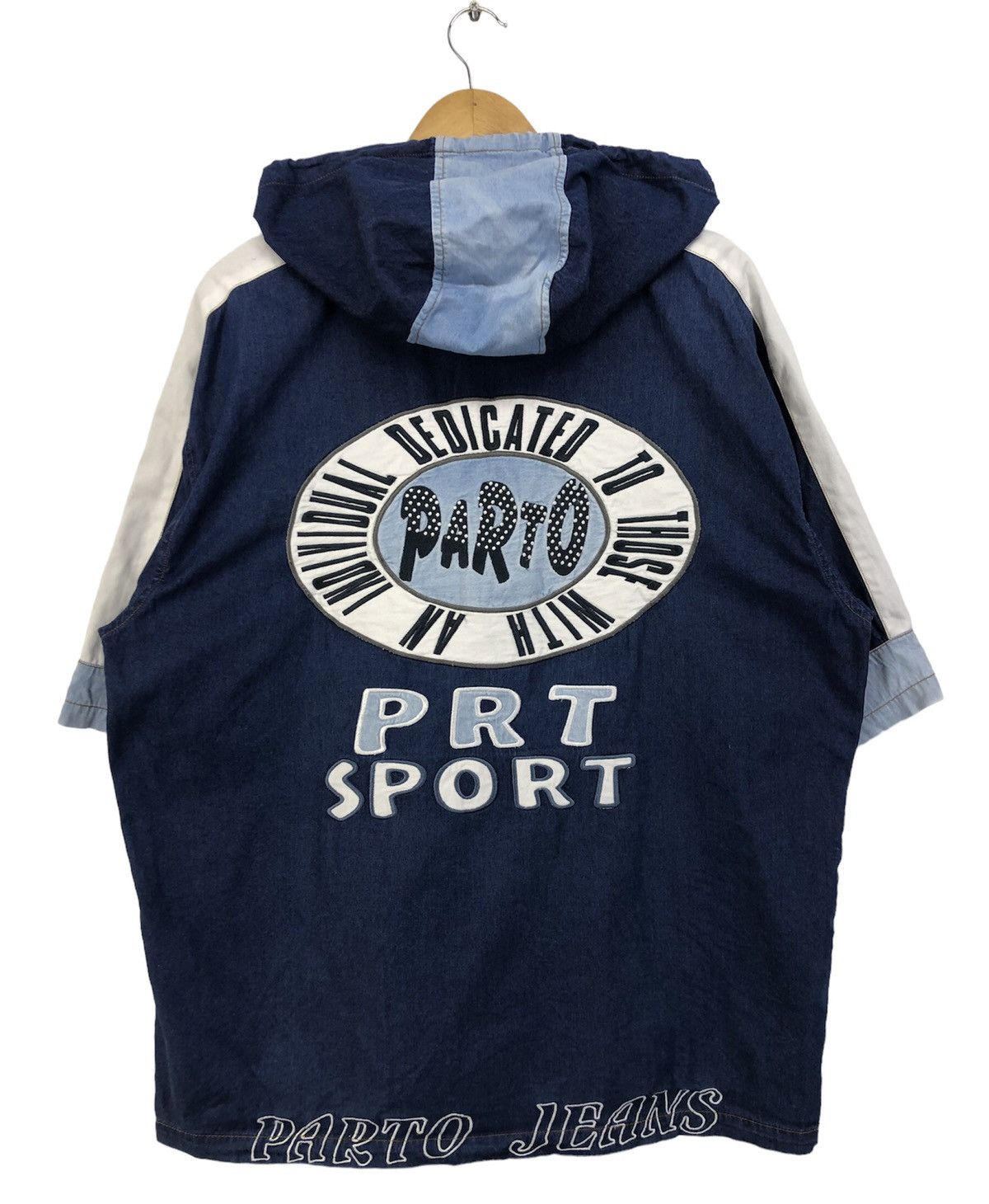 Vintage Vintage Parto Sport Embroidery Spellout Hooded Jacket Size US XL / EU 56 / 4 - 2 Thumbnail