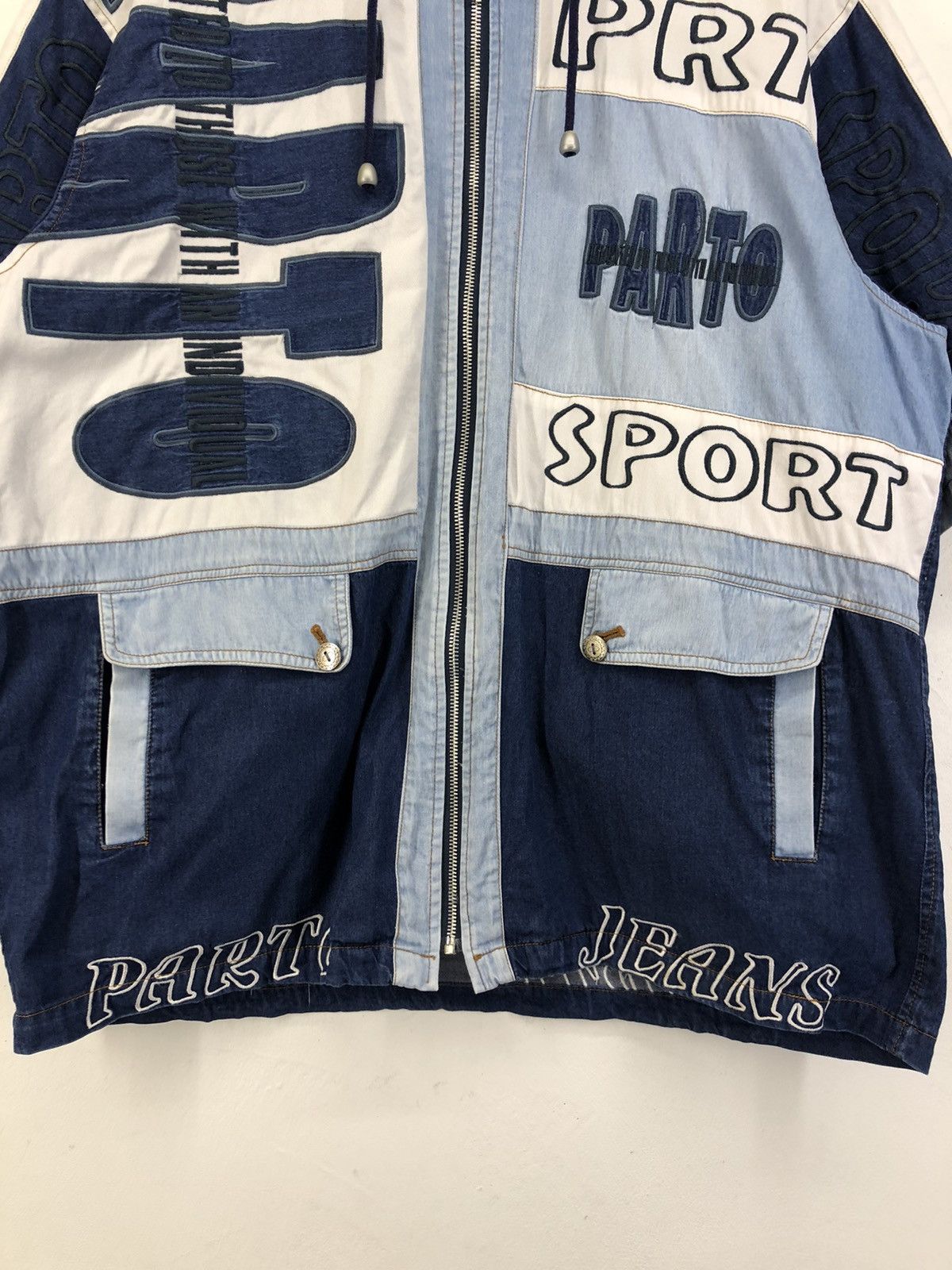 Vintage Vintage Parto Sport Embroidery Spellout Hooded Jacket Size US XL / EU 56 / 4 - 12 Thumbnail