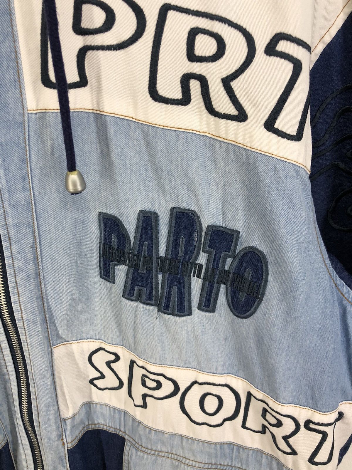 Vintage Vintage Parto Sport Embroidery Spellout Hooded Jacket Size US XL / EU 56 / 4 - 7 Thumbnail