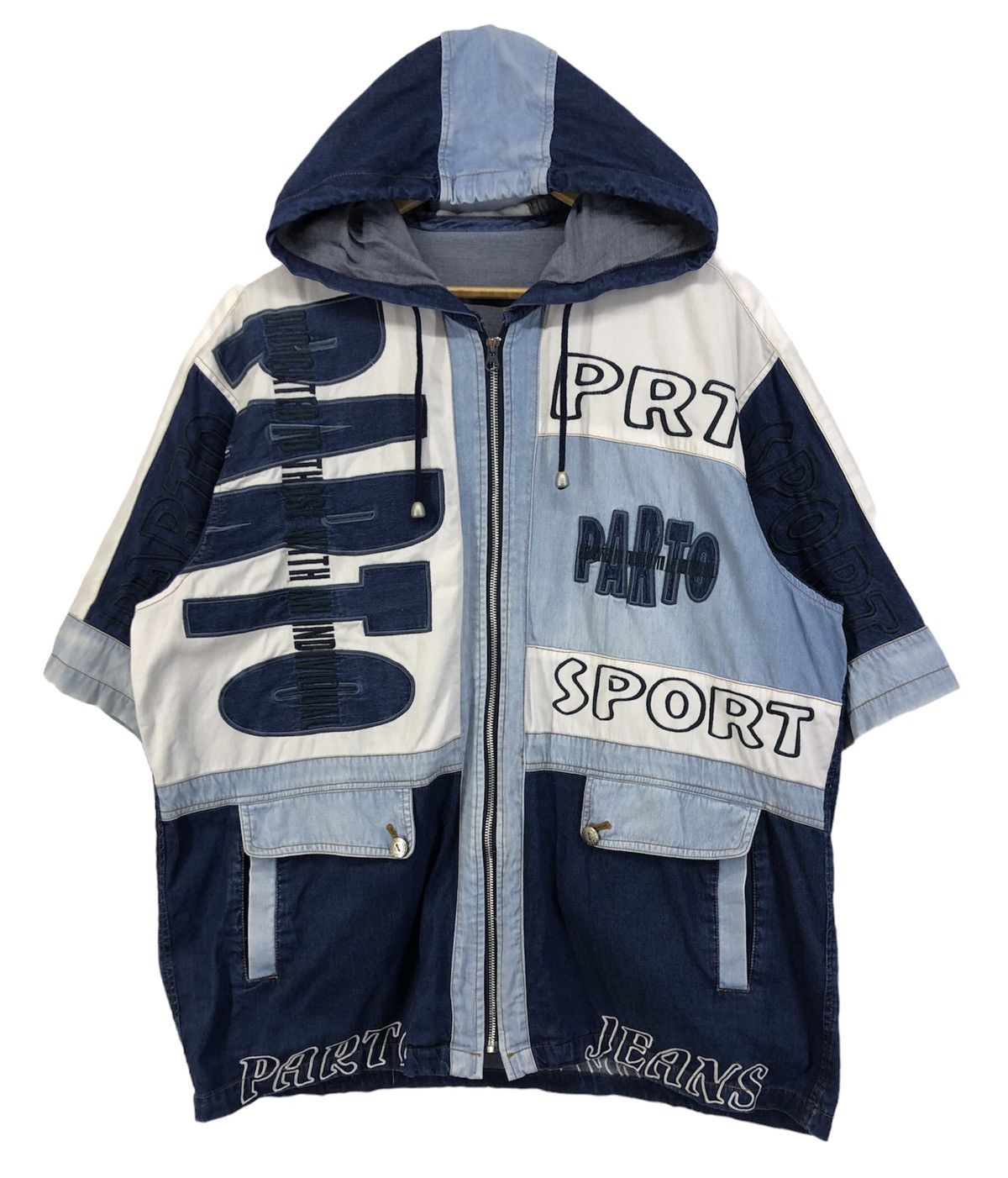 image of Archival Clothing Parto Sport Embroidery Spellout Jacket, Men's (Size XL)