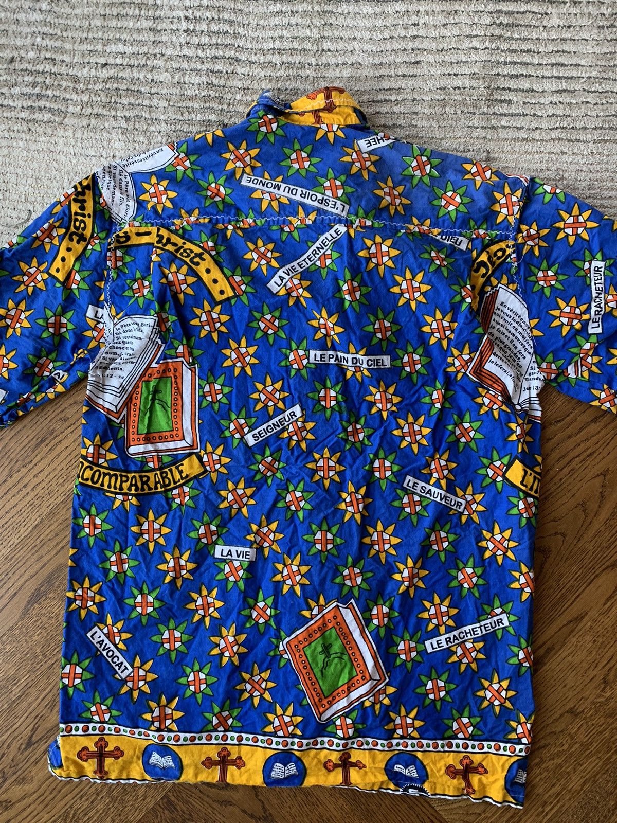 Vintage Very Ethnic Short Sleeve Button Up Jesus Religion Vintage Size US XL / EU 56 / 4 - 8 Thumbnail