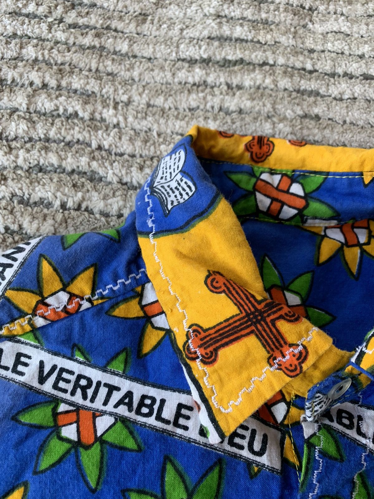 Vintage Very Ethnic Short Sleeve Button Up Jesus Religion Vintage Size US XL / EU 56 / 4 - 6 Thumbnail