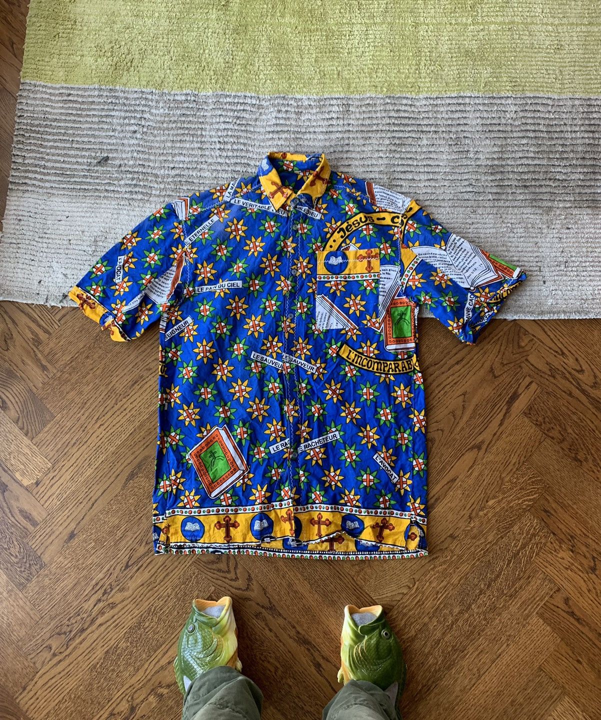 Vintage Very Ethnic Short Sleeve Button Up Jesus Religion Vintage Size US XL / EU 56 / 4 - 2 Thumbnail