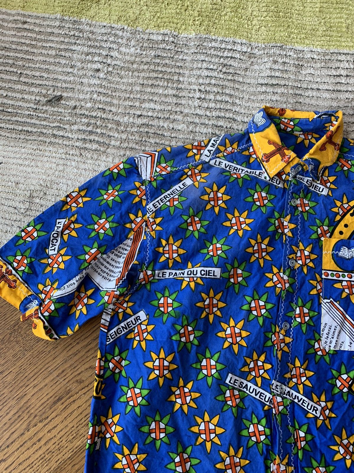 Vintage Very Ethnic Short Sleeve Button Up Jesus Religion Vintage Size US XL / EU 56 / 4 - 5 Thumbnail