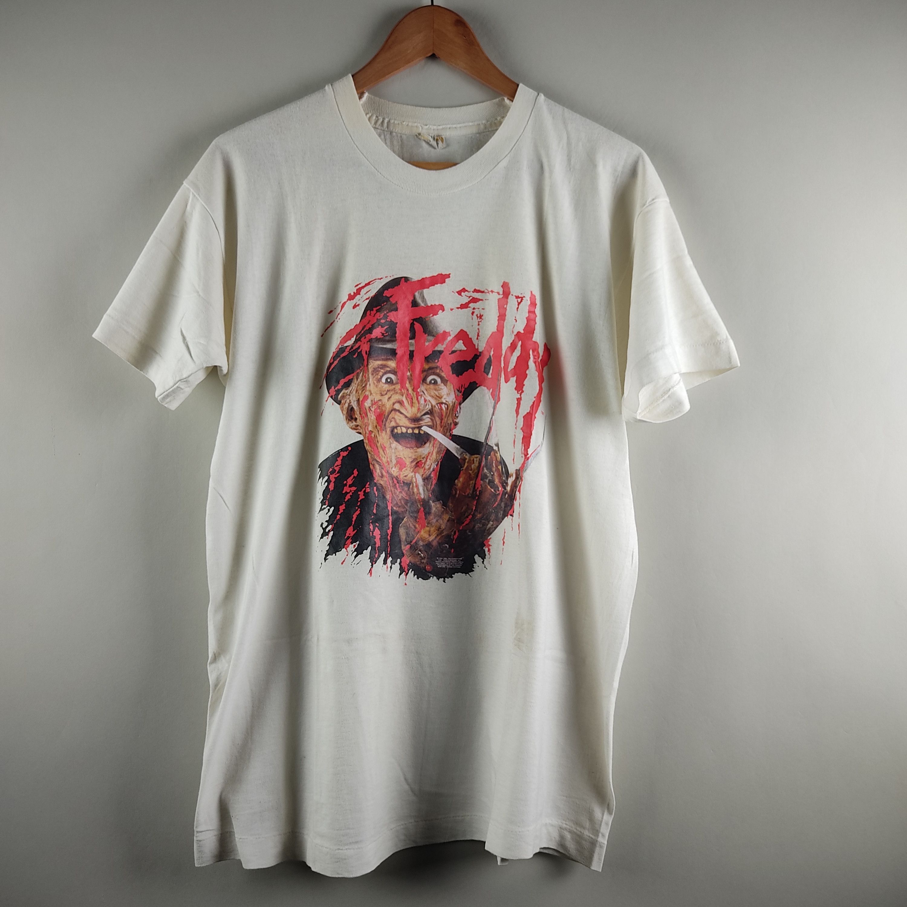 Anime × Vintage 1990 Freddy Krueger Movie promo Horror Size US L / EU 52-54 / 3 - 8 Thumbnail