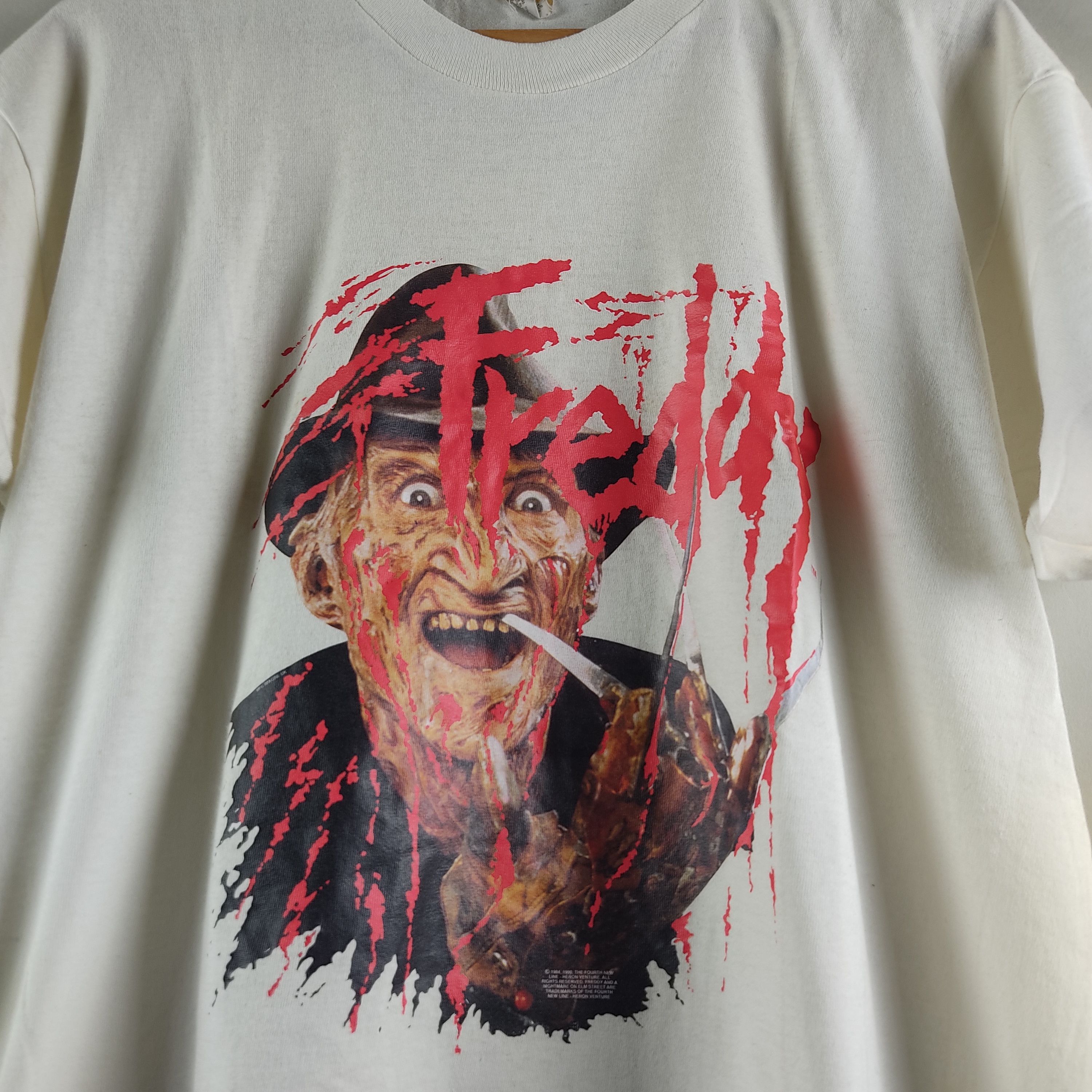 Anime × Vintage 1990 Freddy Krueger Movie promo Horror Size US L / EU 52-54 / 3 - 2 Thumbnail