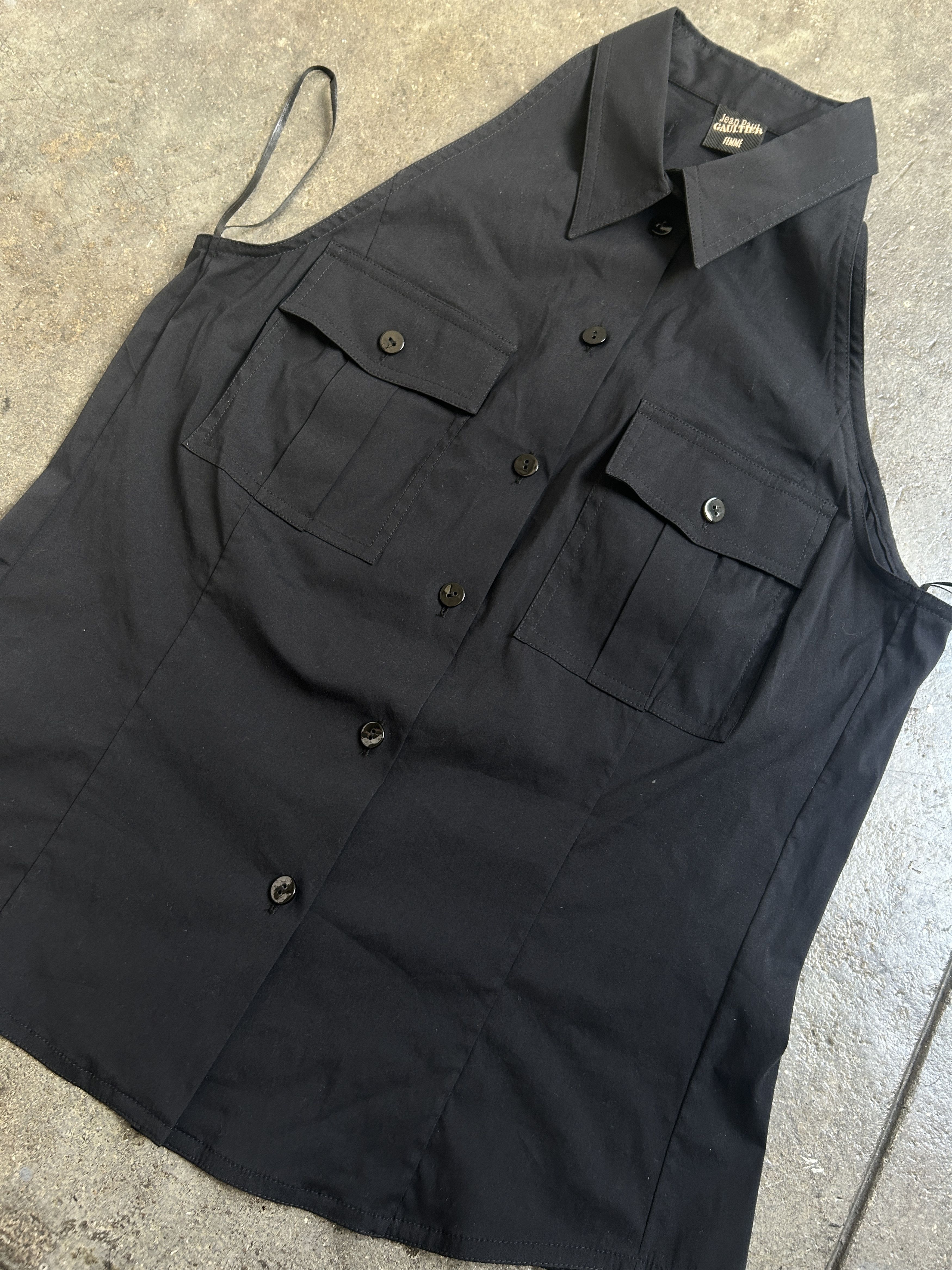Jean Paul Gaultier JPG mid 1990's JPG shirt Button Up vest Shirt ? Size S / US 4 / IT 40 - 3 Thumbnail
