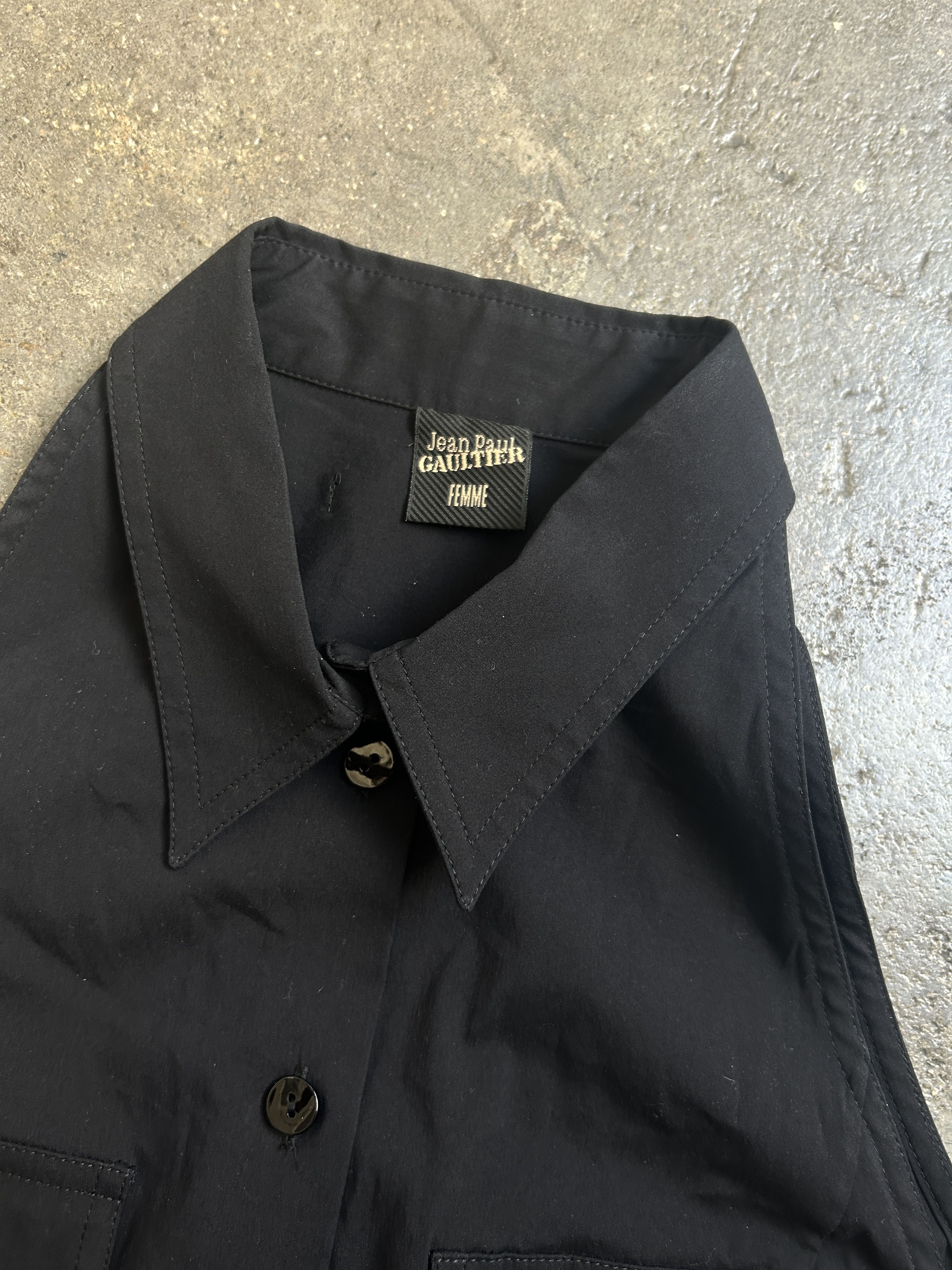 Jean Paul Gaultier JPG mid 1990's JPG shirt Button Up vest Shirt ? Size S / US 4 / IT 40 - 4 Thumbnail