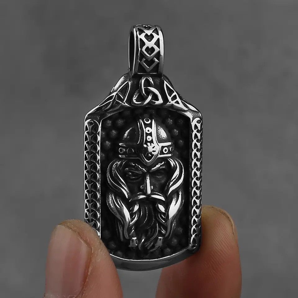 Jewelry Retro Nordic Warrior Pendant Necklace Size ONE SIZE - 3 Thumbnail
