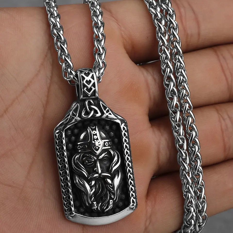 Jewelry Retro Nordic Warrior Pendant Necklace Size ONE SIZE - 1 Thumbnail