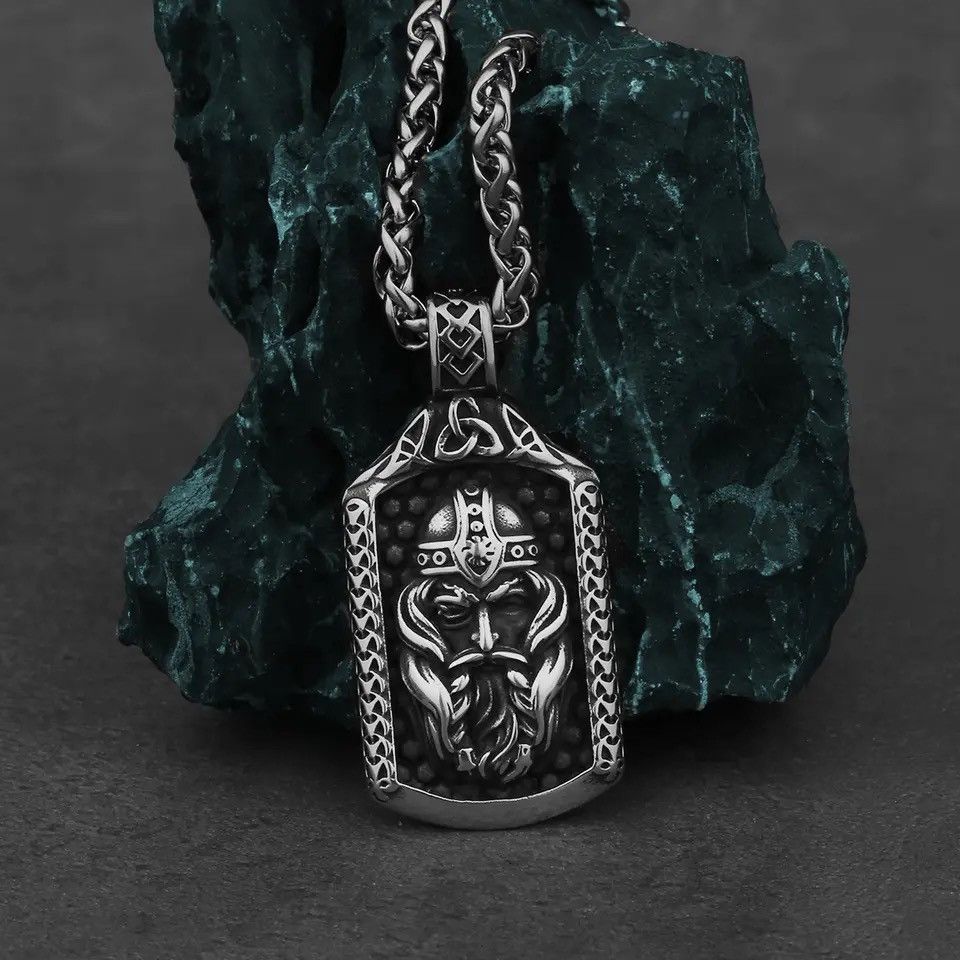 Jewelry Retro Nordic Warrior Pendant Necklace Size ONE SIZE - 2 Thumbnail