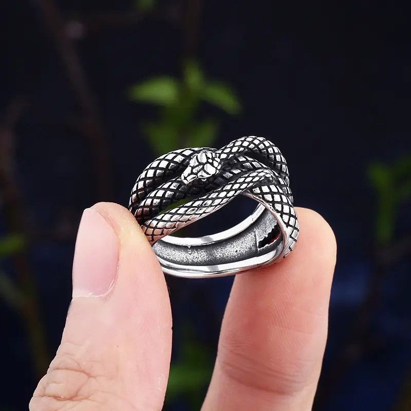 Jewelry × Vintage Simple Snake Ring Size ONE SIZE - 1 Thumbnail