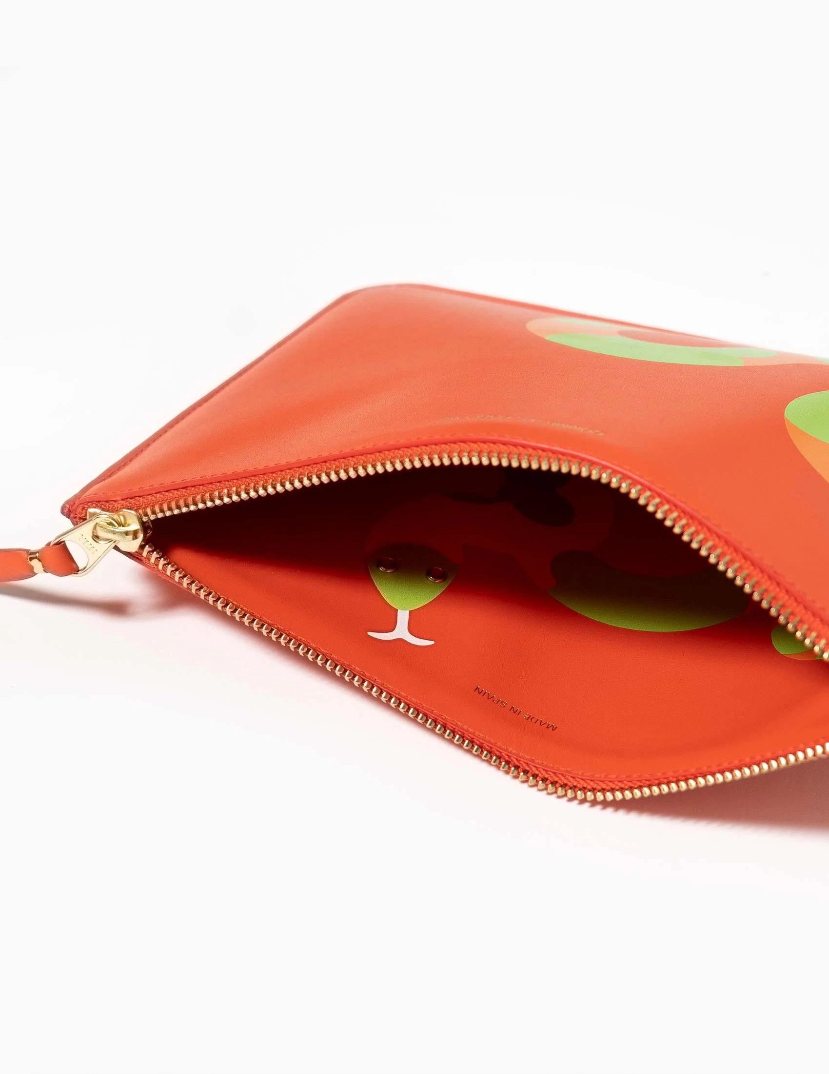 Comme des Garcons Comme des Garcons Ruby Eyes Zip Pouch -- Orange Leather Size ONE SIZE - 3 Thumbnail