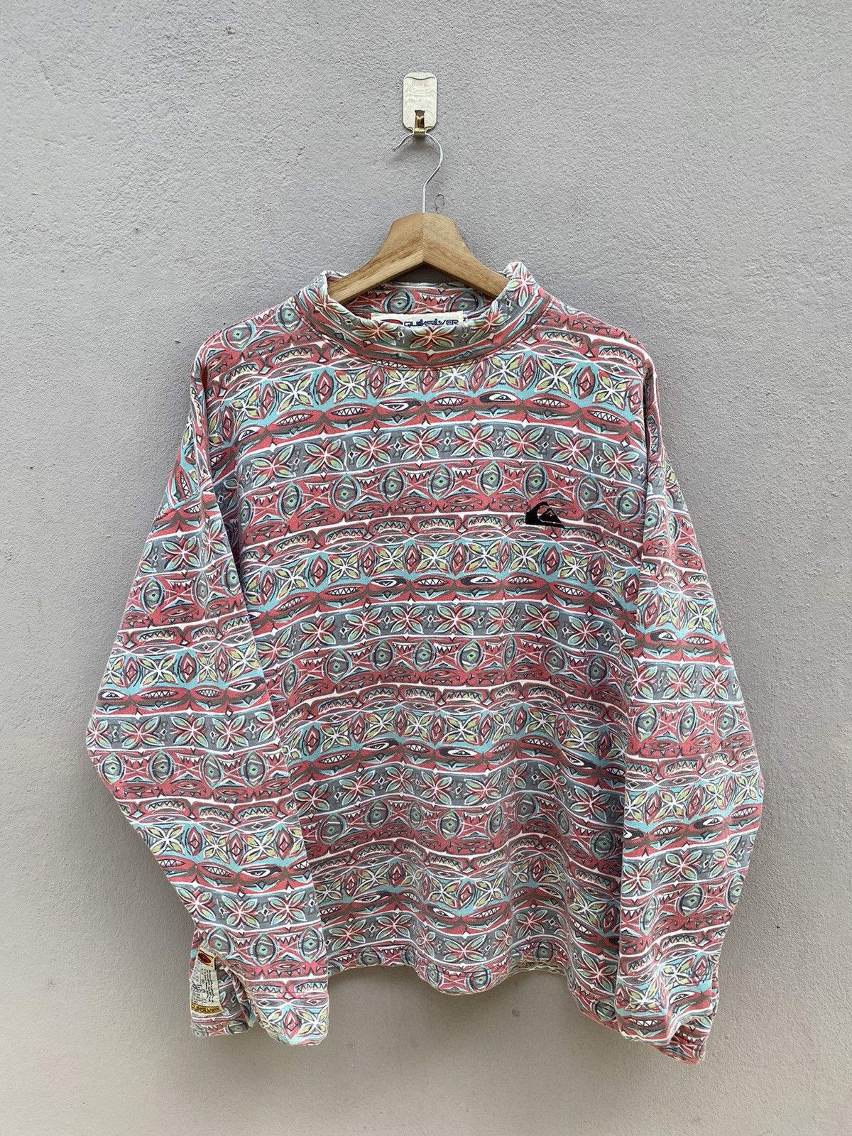 Quiksilver Vintage RARE 1980s QUIKSILVER Tomtom Jumper Surf/Streetwear Size US XL / EU 56 / 4 - 1 Thumbnail