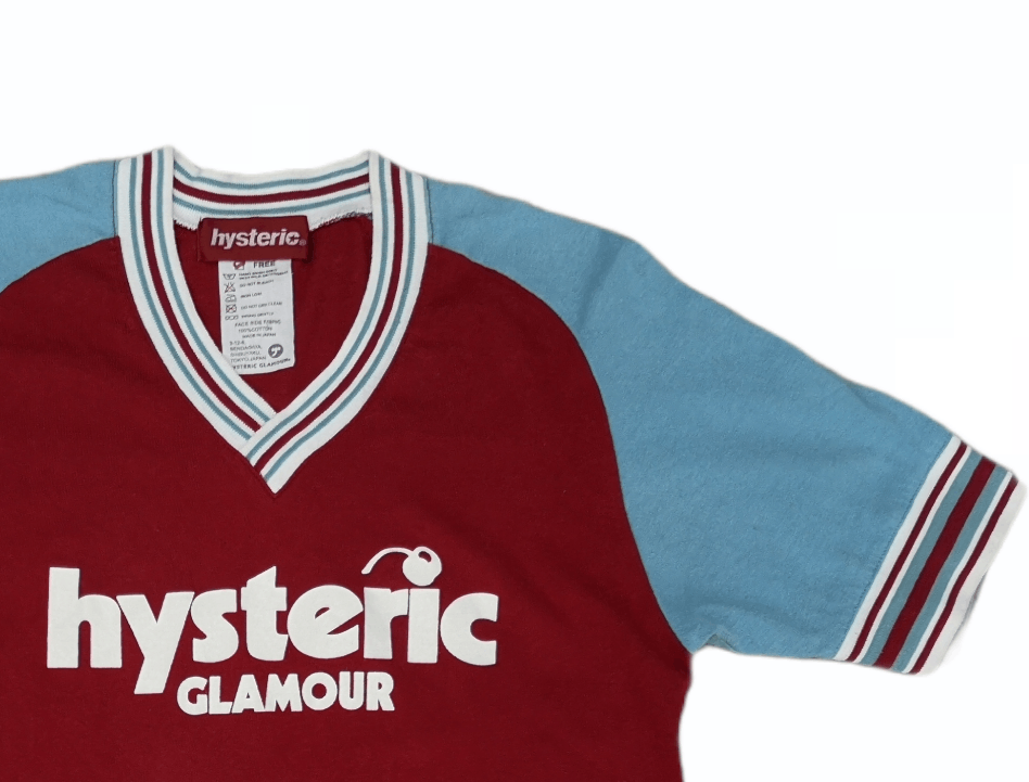 Hysteric Glamour × Japanese Brand × Vintage RARE VINTAGE HYSTERIC GLAMOUR V NECK RINGER SHIRT Size US M / EU 48-50 / 2 - 12 Thumbnail