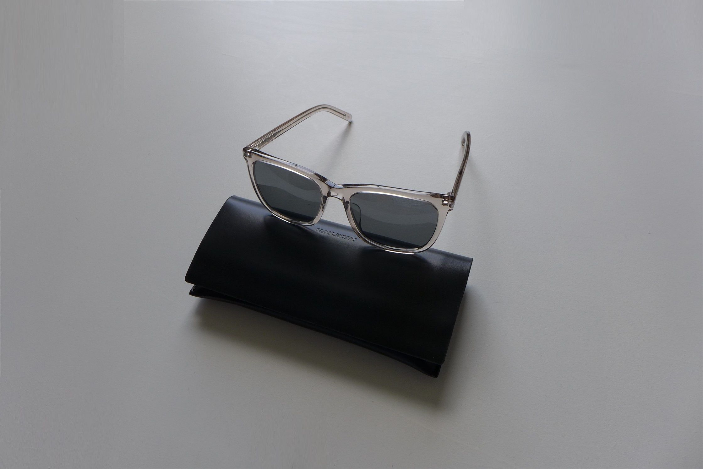 Saint Laurent Paris Saint Laurent SL116/K Sunglasses - Clear Acetate Size ONE SIZE - 1 Thumbnail